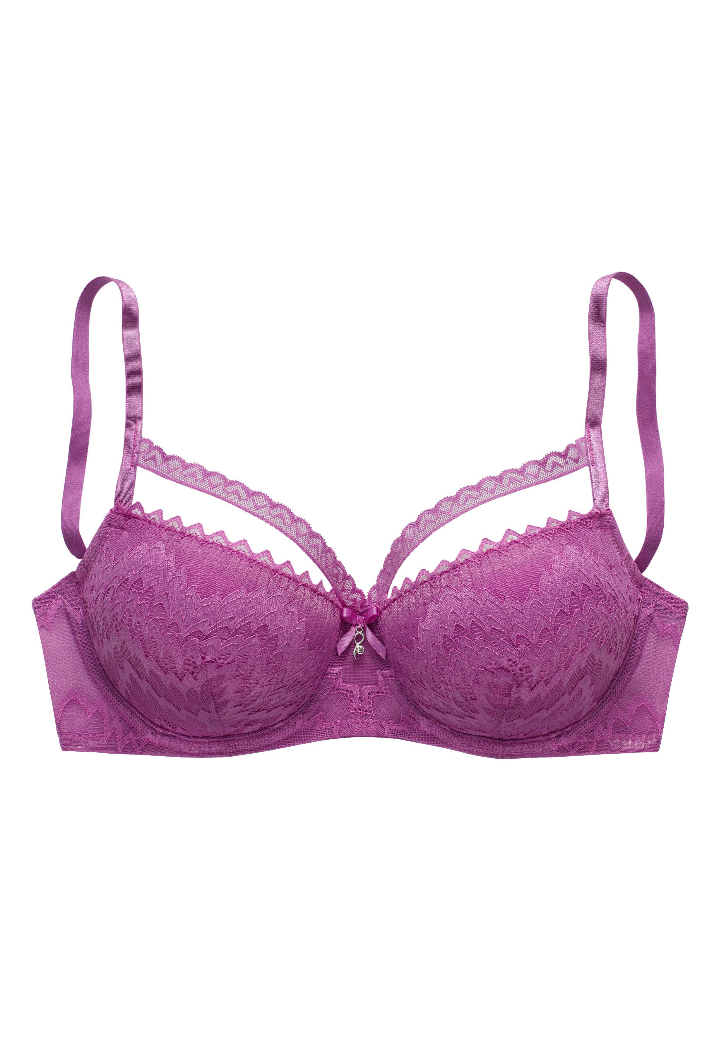 Lascana Bh met steuncups met modieuze zigzag-kant in balconnet-snede, lingerie
