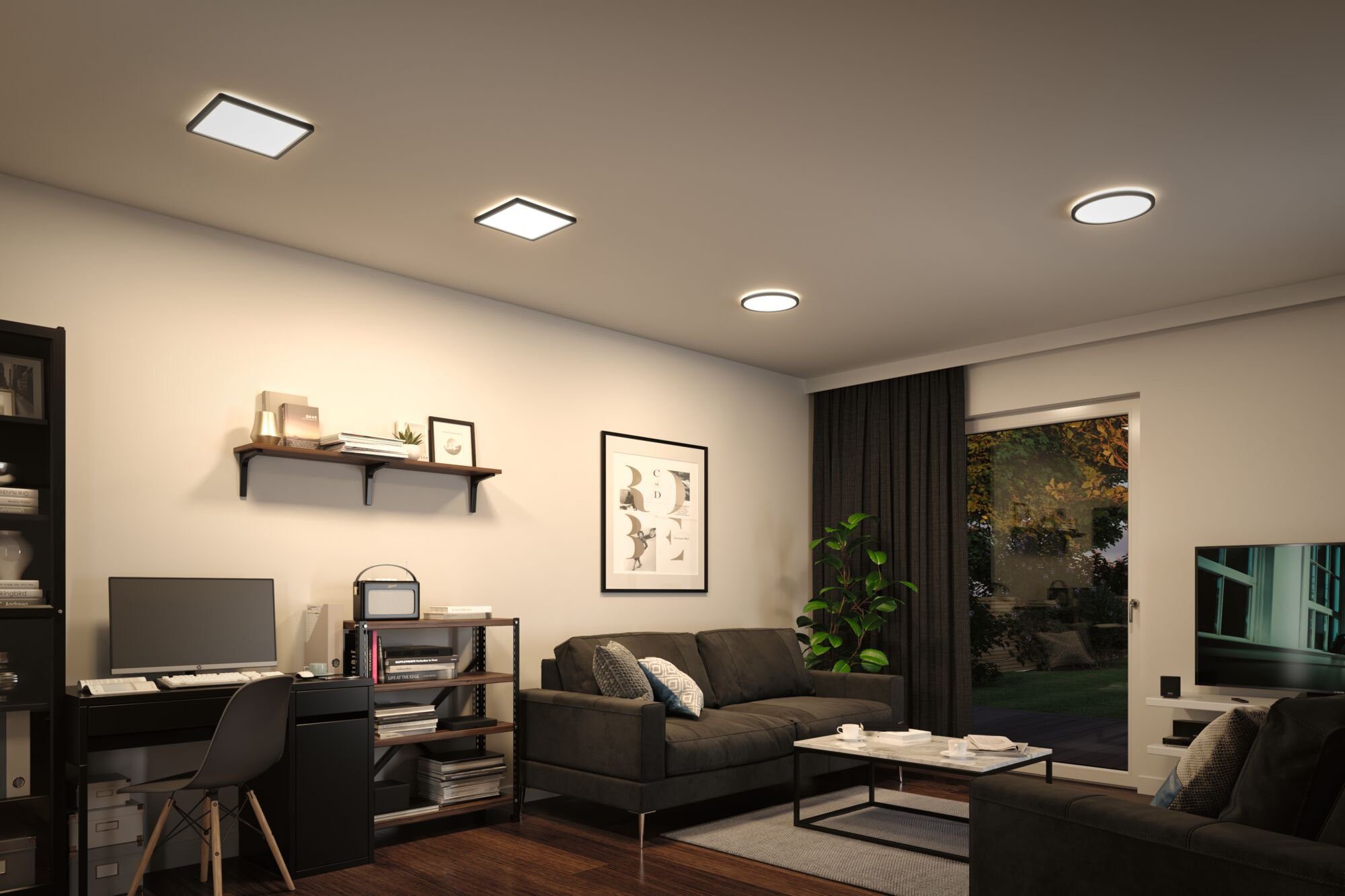 Paulmann Led-paneel Atria Shine IP44 vierkant 293x293mm 16W 1600lm 4000K (1 stuk)