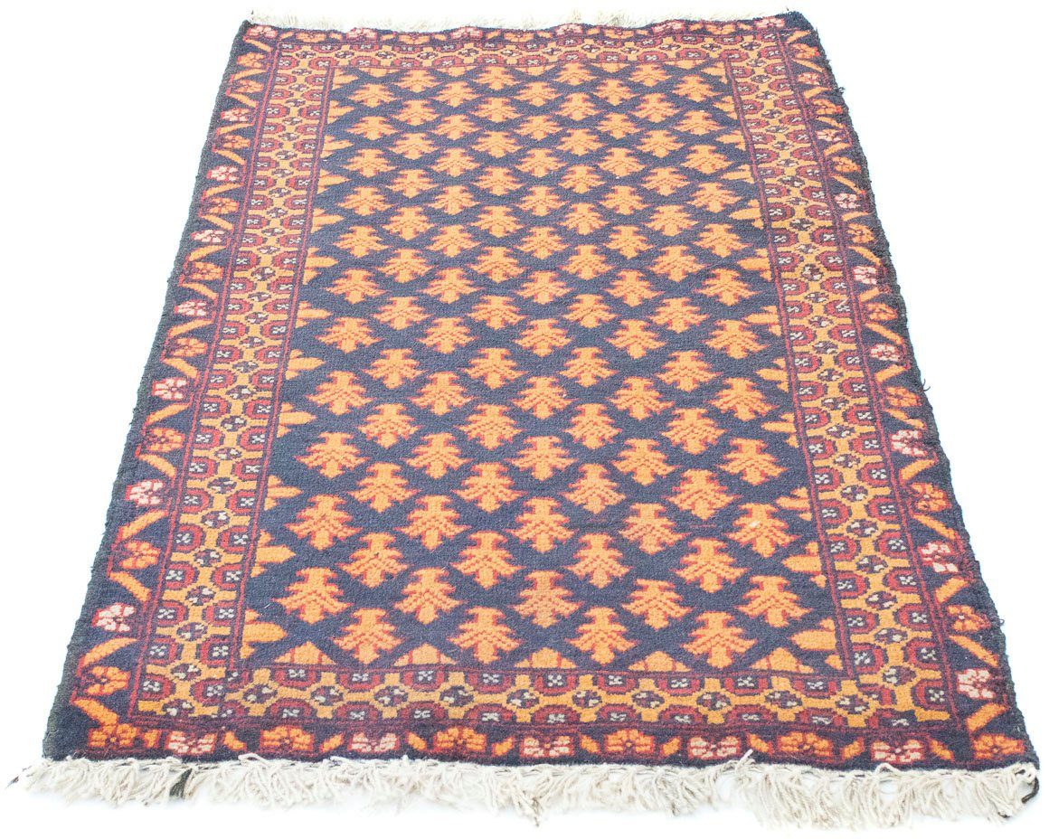 morgenland Wollen kleed Belutsch vloerkleed met de hand geknoopt blauw handgeknoopt