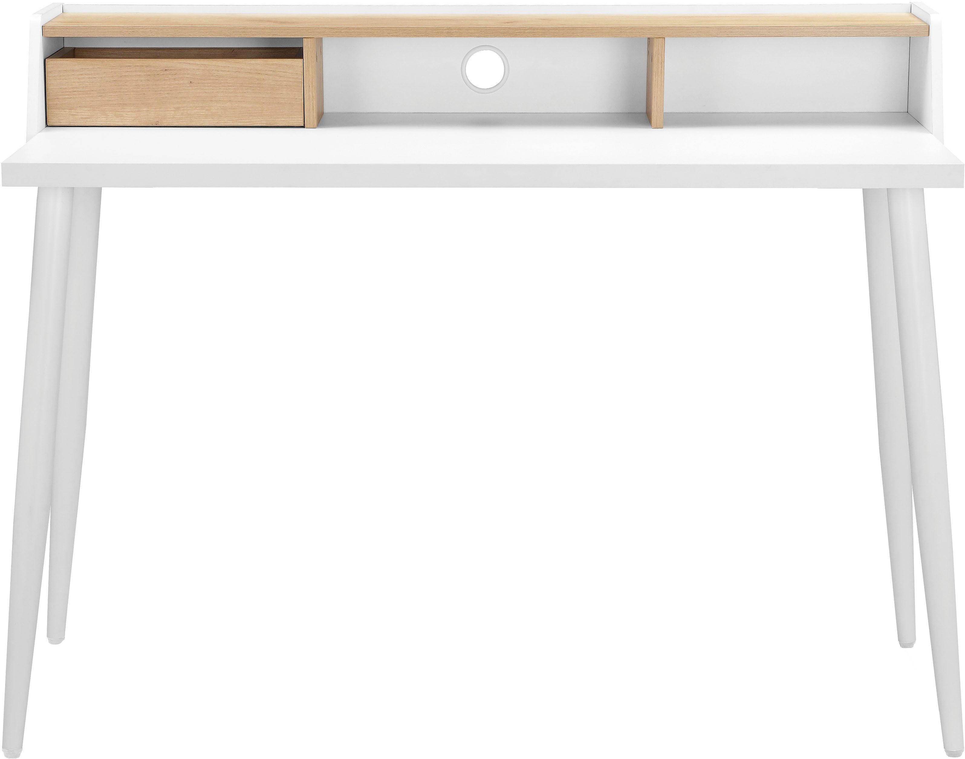 andas Bureau RORBY Laptoptafel, thuiswerkplek, metalen poten, kabeldoorvoer, breedte 120 cm