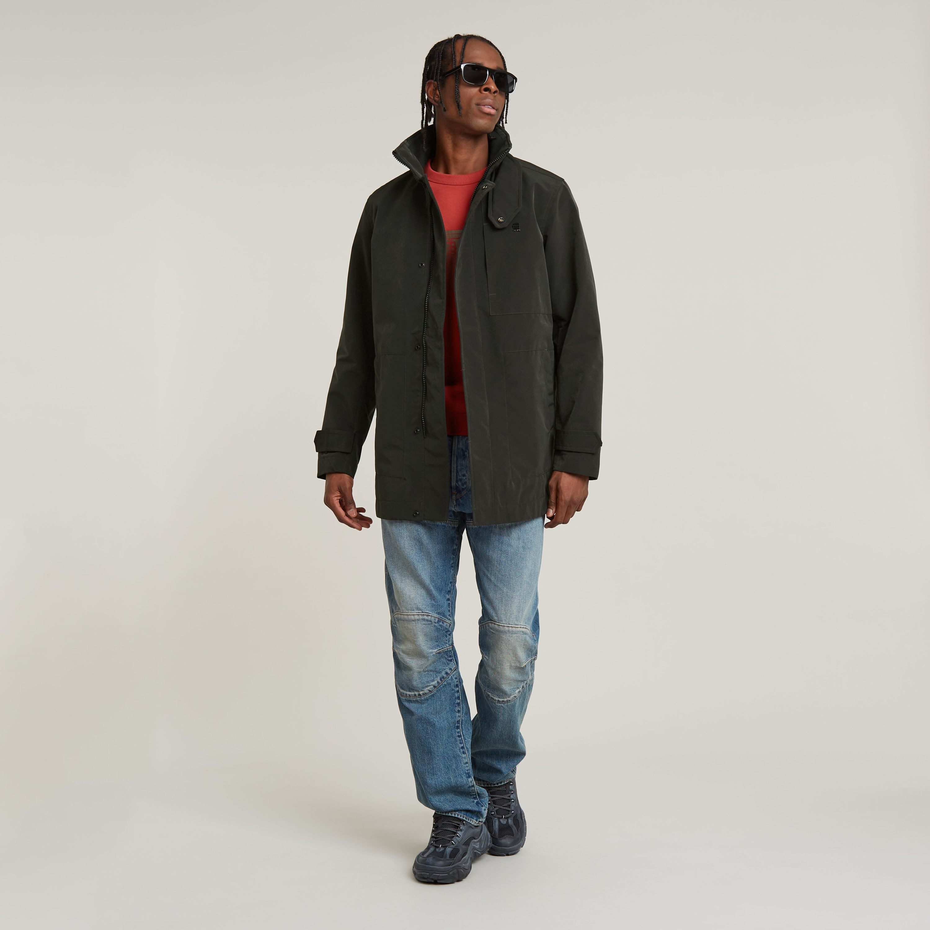 G-Star RAW Outdoorjack Garber Trench met verborgen knopen