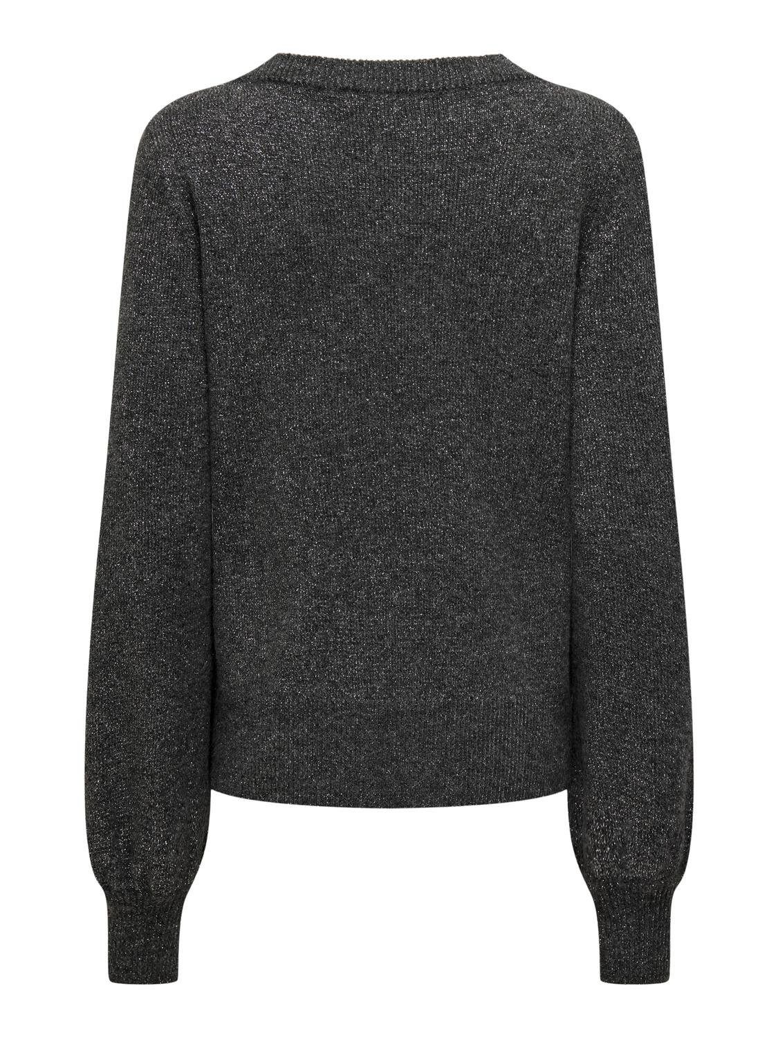 JDY Gebreide trui RUE GLITTER L S BOAT PULLOVE KNT NOOS