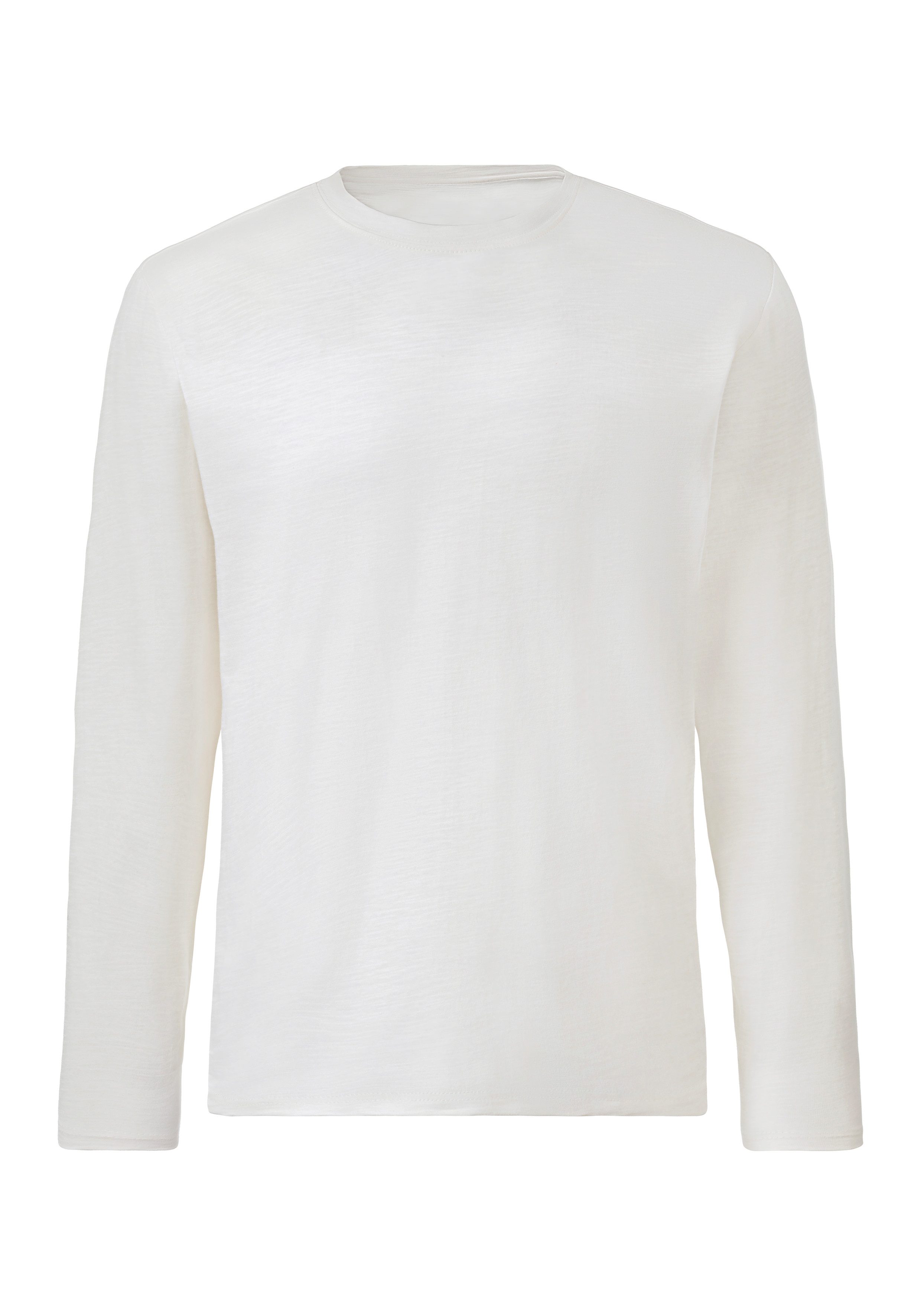 John Devin Shirt met lange mouwen , longsleeve in hoogwaardige slub-garen kwaliteit (2-delig, Set van 2)