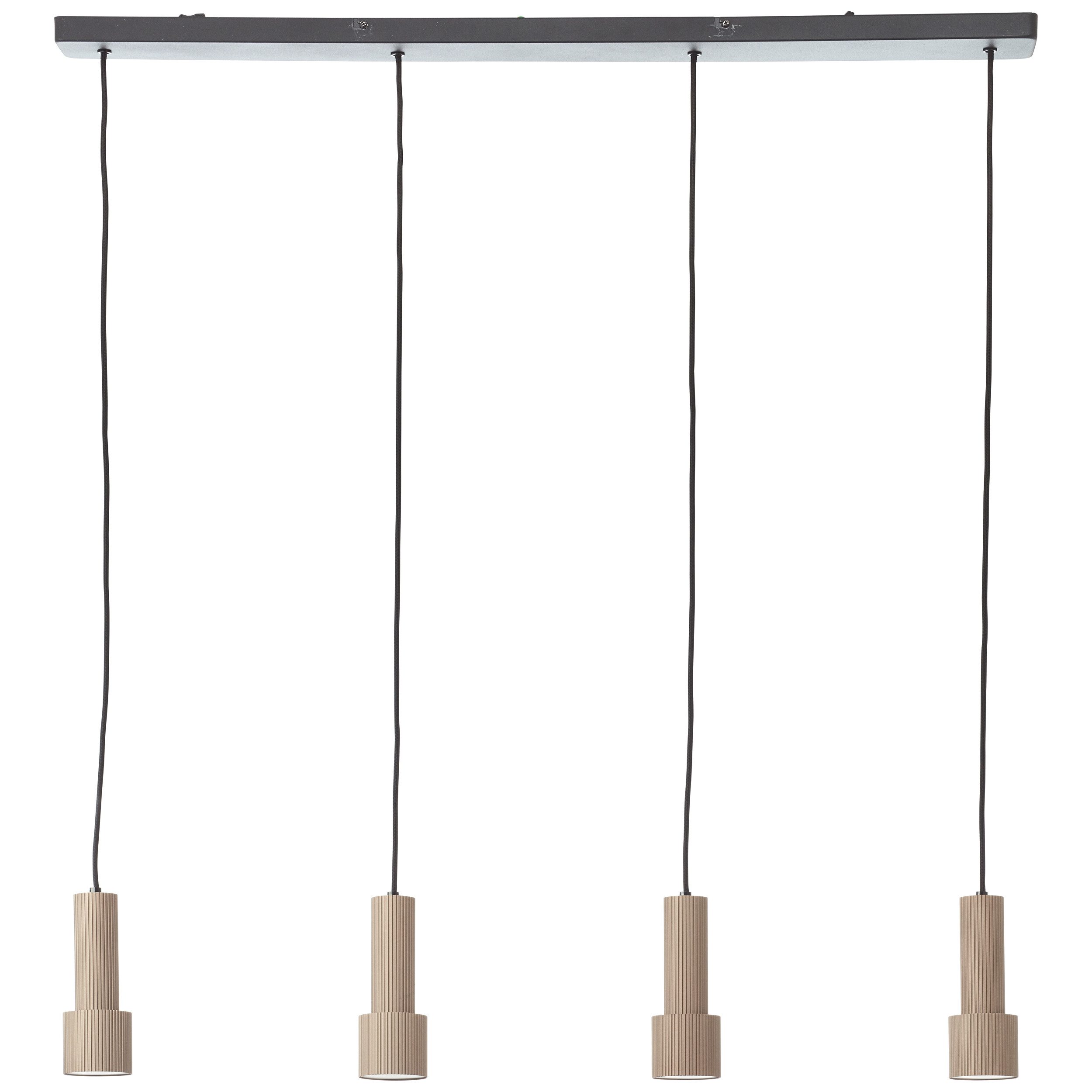 Brilliant Leuchten Hanglamp Cadiz 150 x 98 cm, 4x gu10 fitting, inkortbaar, aluminium, zwart/bronzen kleur (1 stuk)