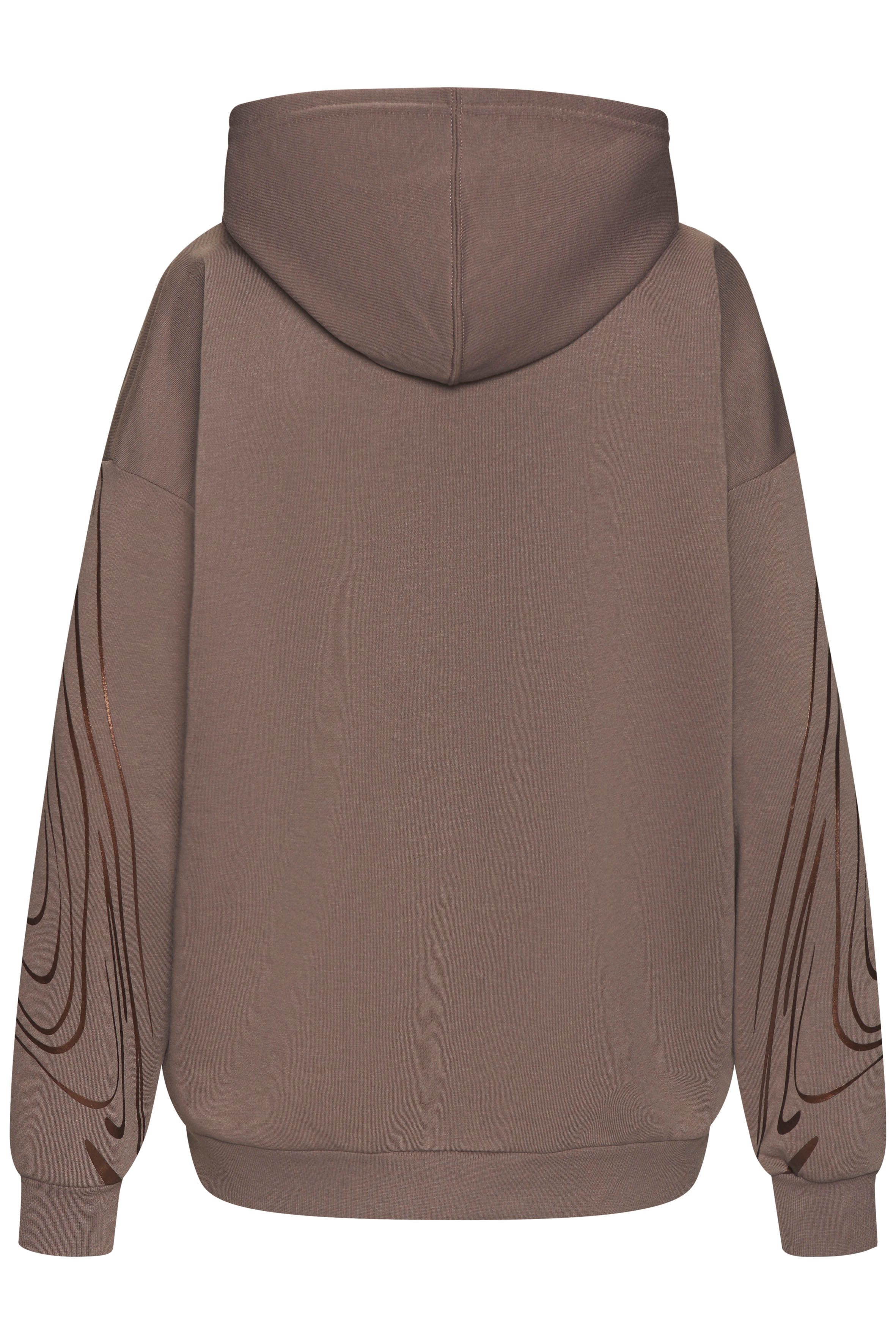 active by Lascana Hoodie met glanzende folieprint