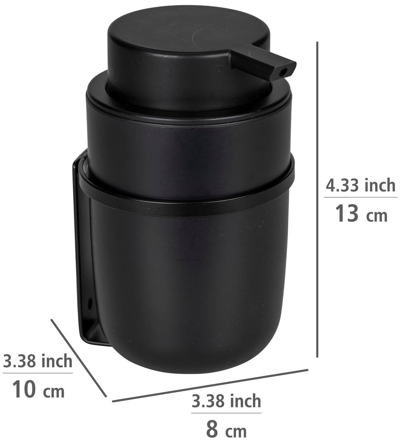 WENKO Zeepdispenser Carpino Zwart, 250 ml (1-delig)