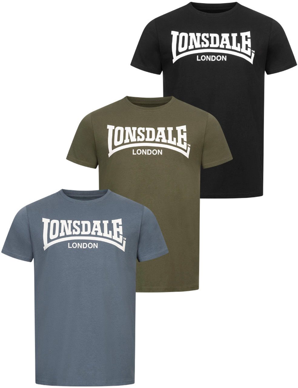 Lonsdale T-shirt HINSTOCK (set, 3-delig)