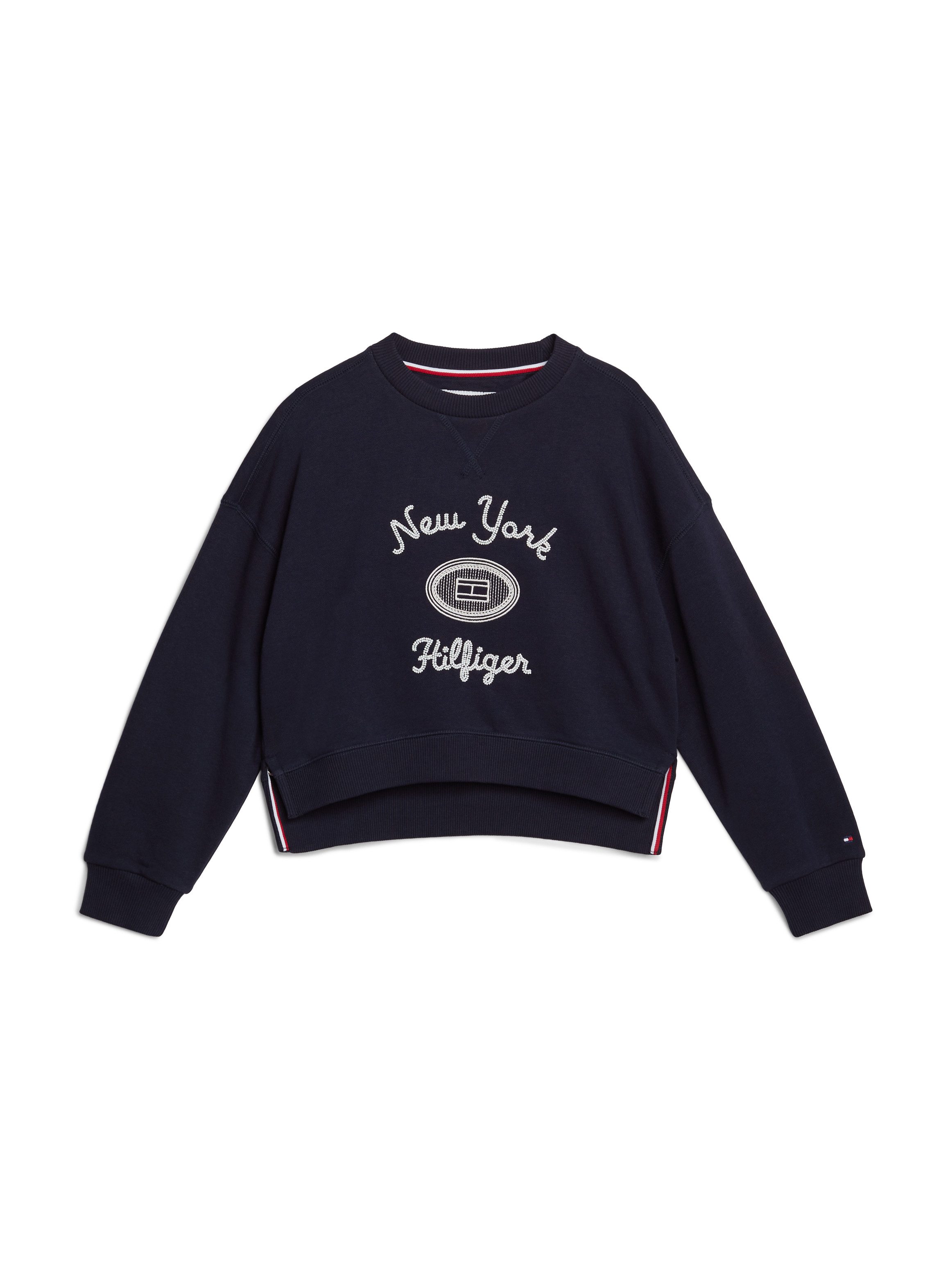 Tommy Hilfiger Shirt met lange mouwen HILFIGER NY EMBROIDERED CREWNECK Kinderen tot 16 jaar met logostiksel