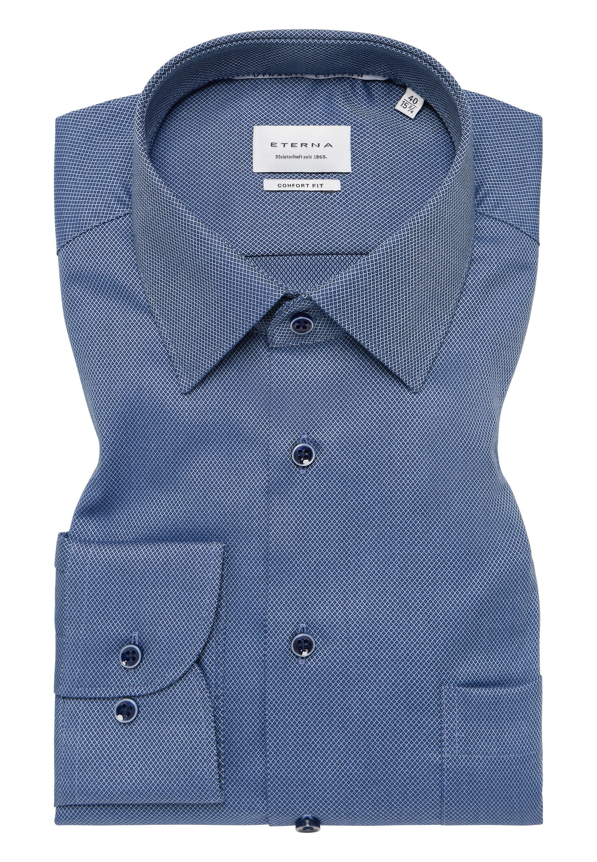 Eterna Overhemd met lange mouwen Comfort fit NON IRON (strijkvrij)