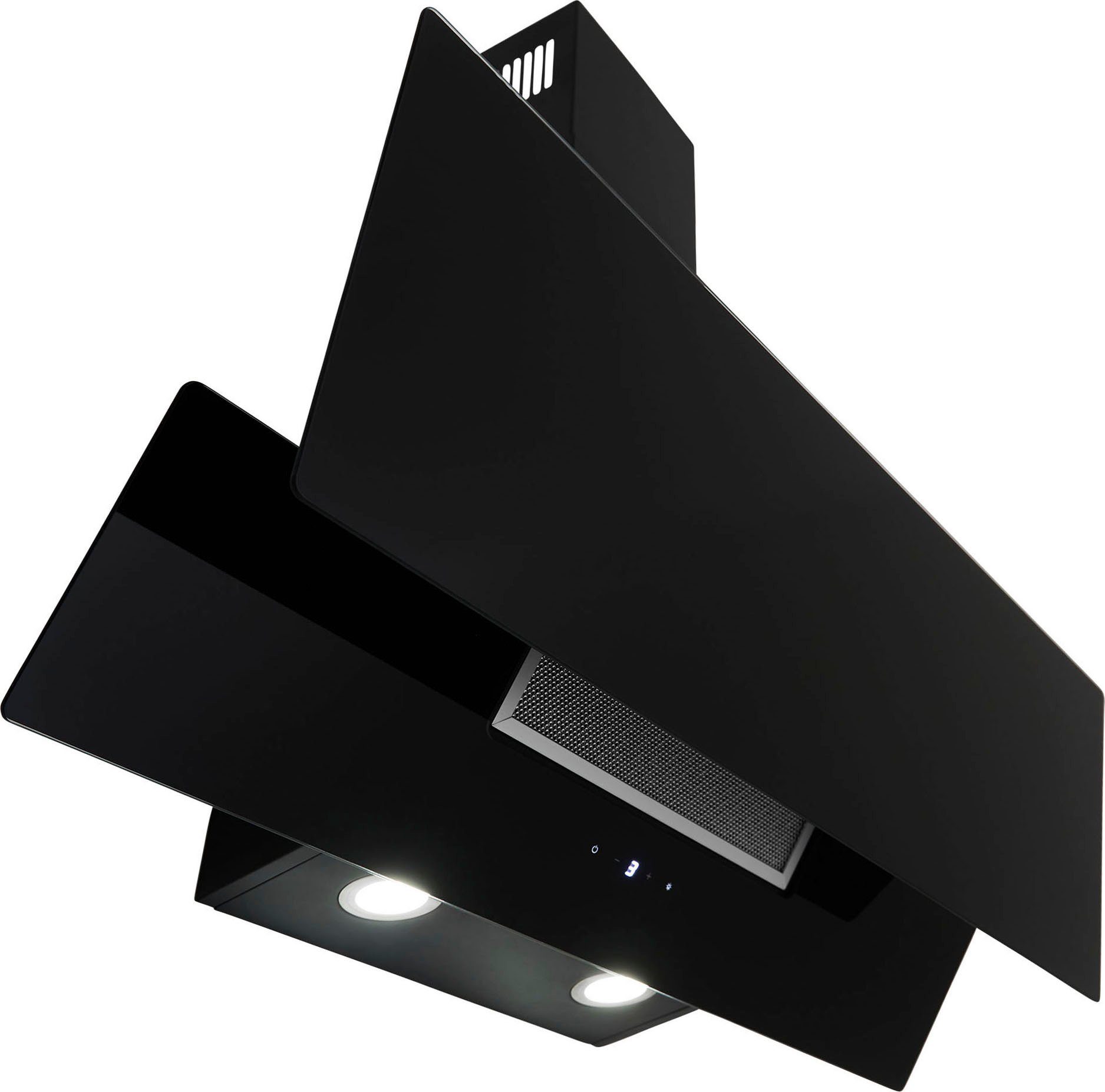 RESPEKTA Schuine wandkap CH 66038-90 90 cm, 3 vermogensniveaus, led-verlichting, geschikt voor afzuiging en recirculatie
