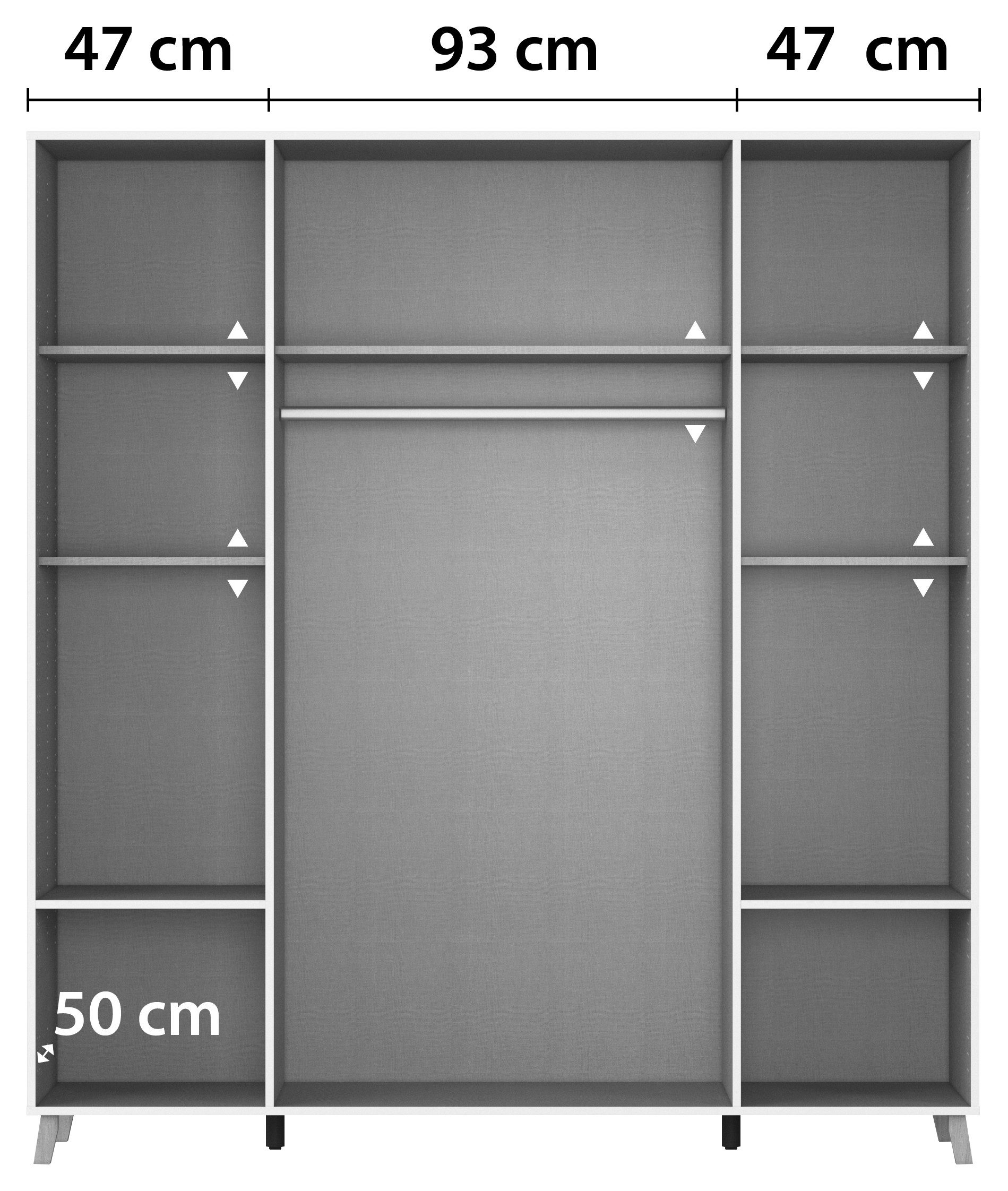 rauch Draaideurkast Kledingkast kast garderobe waskast SHINJO Grepen en voeten van massief hout met 2 lades MADE IN GERMANY