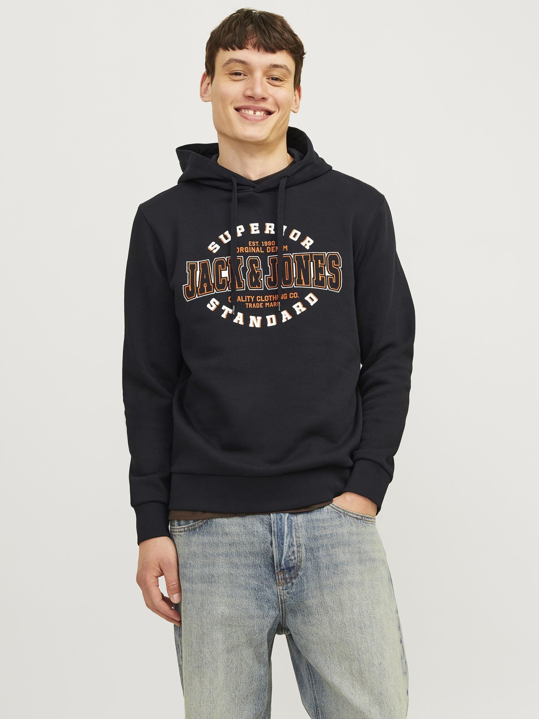 Jack & Jones Hoodie JJELOGO SWEAT HOOD 2 COL 24/25 NOOS