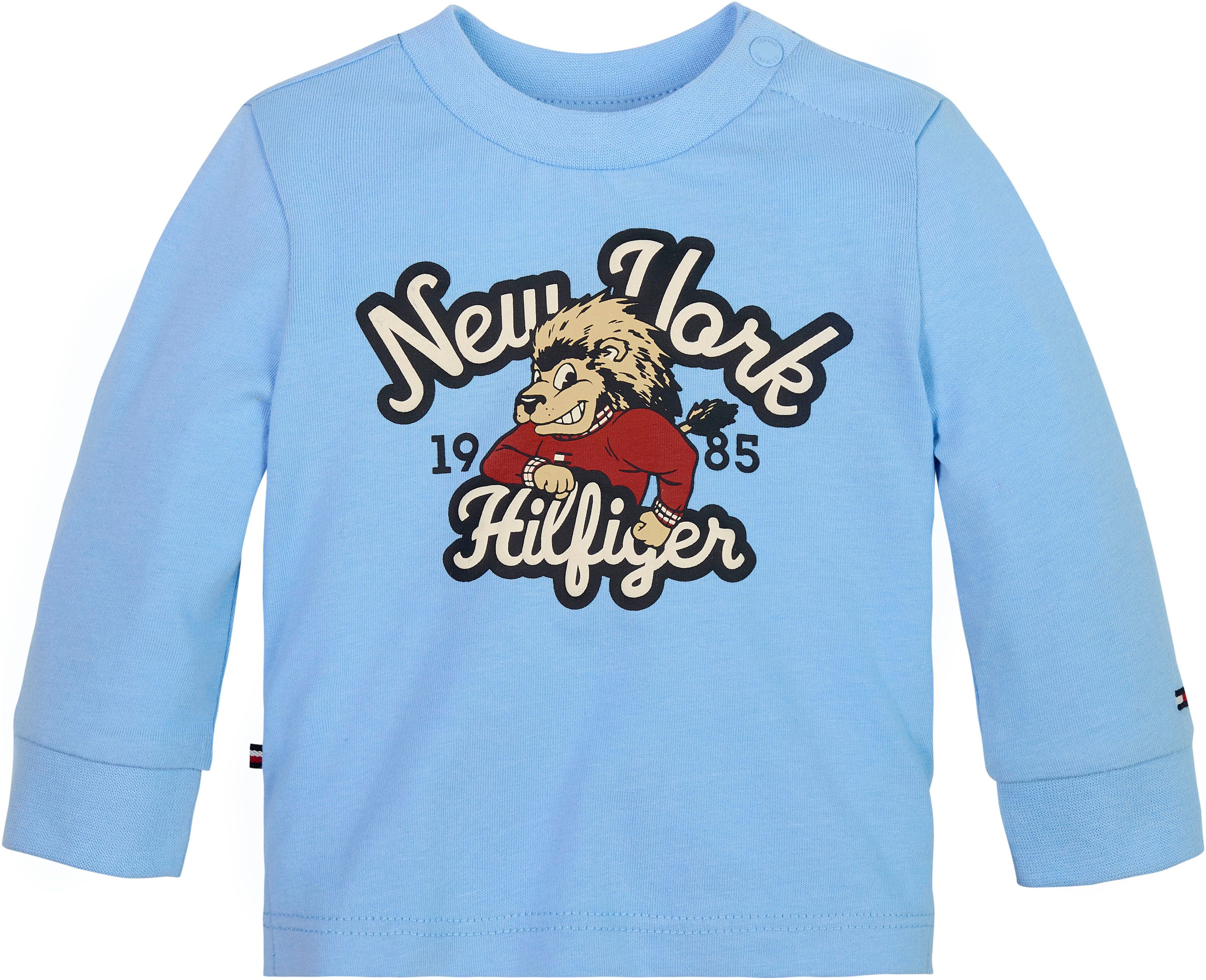 Tommy Hilfiger Shirt met lange mouwen FUN PUFF PRINTED TEE LS Baby tot 2 jaar met logoprint