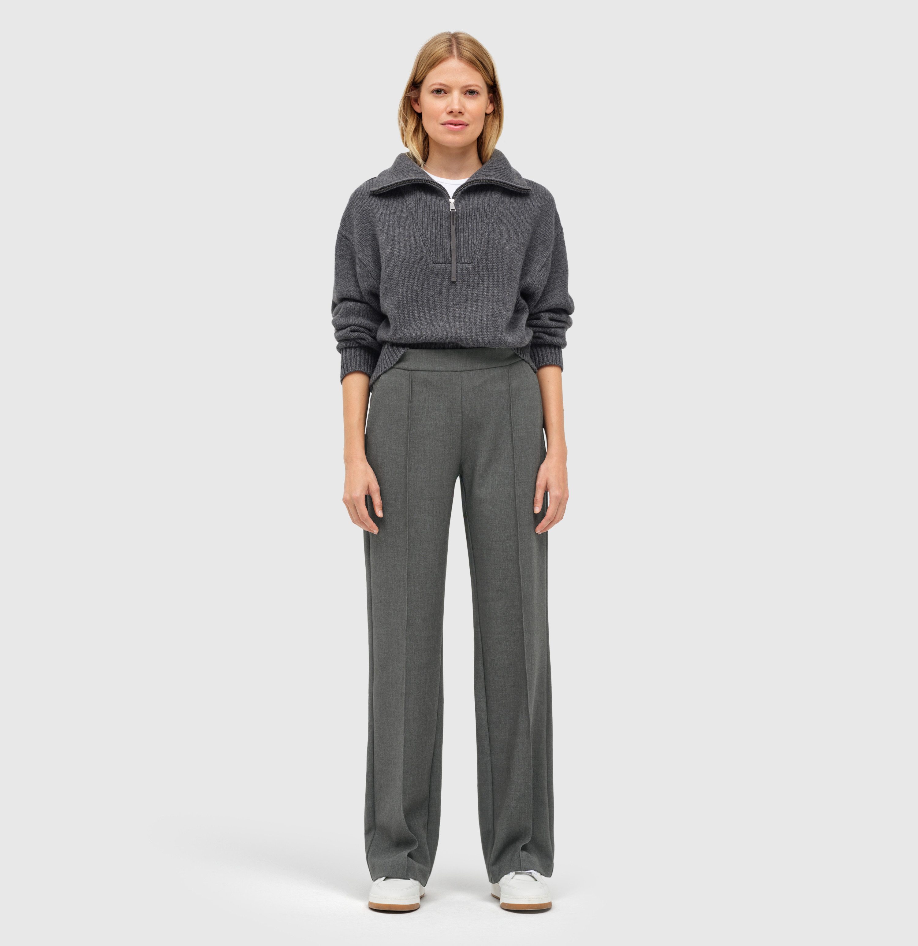 MAC Pantalon Chiara met visgraatdessin