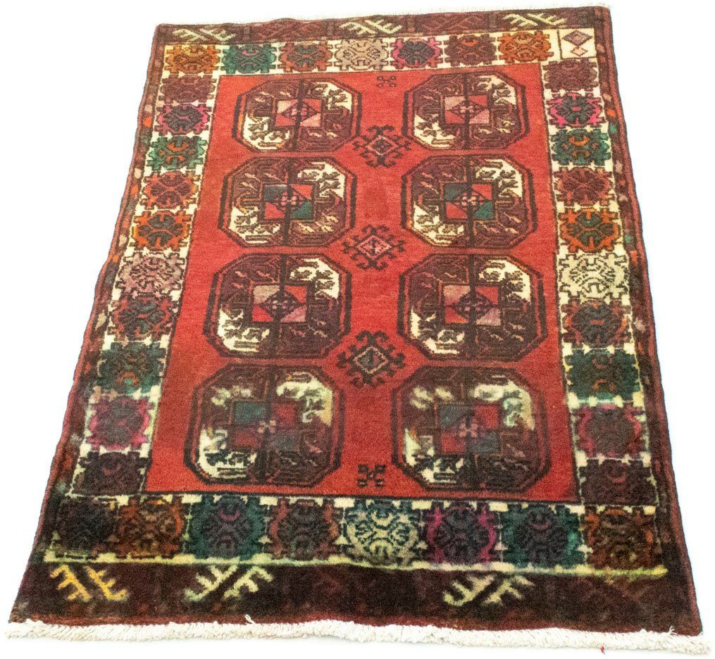 morgenland Wollen kleed Turkaman vloerkleed met de hand geknoopt rood