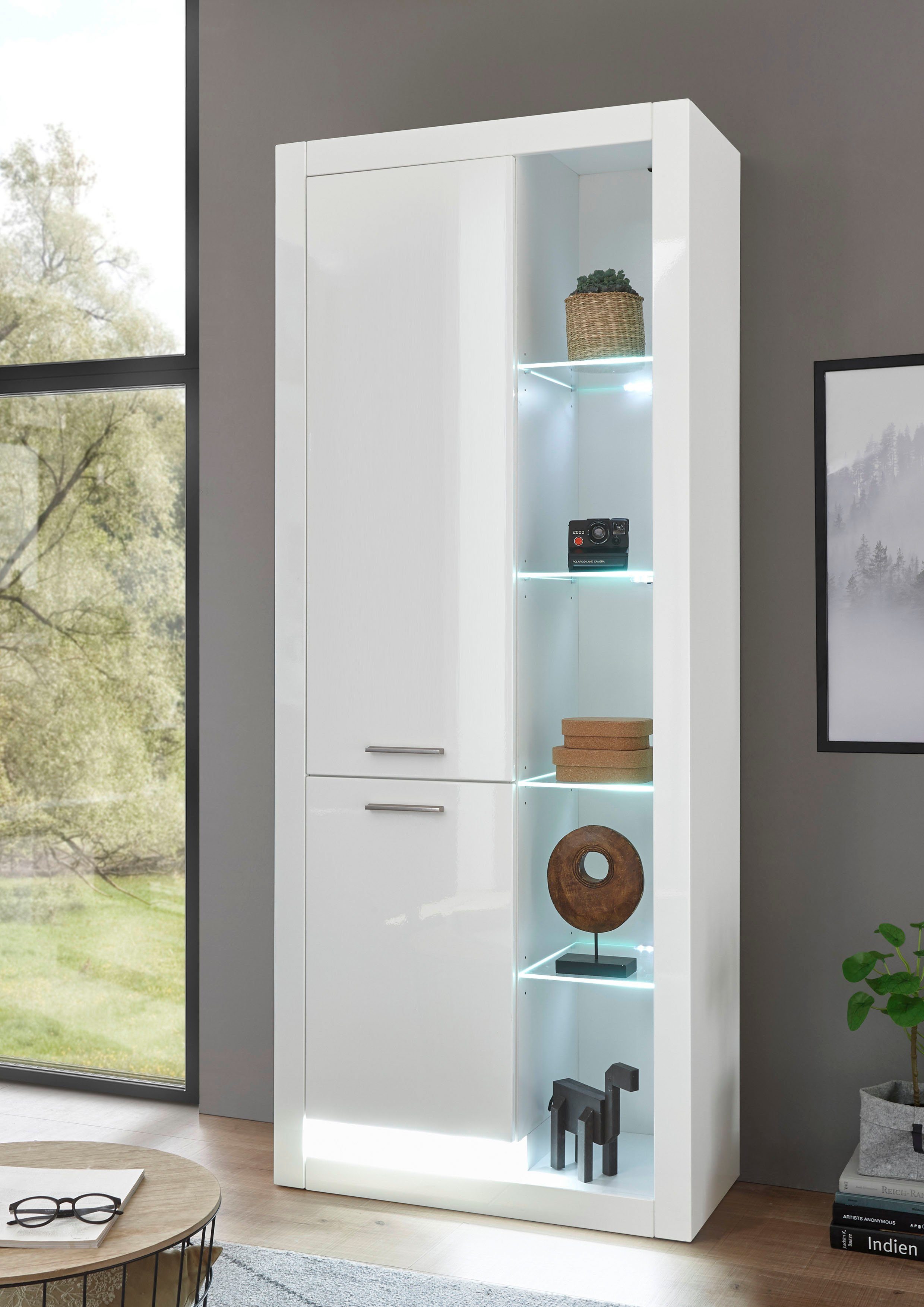 Places of Style Vitrinekast MERAN Hoogte ca. 196 cm