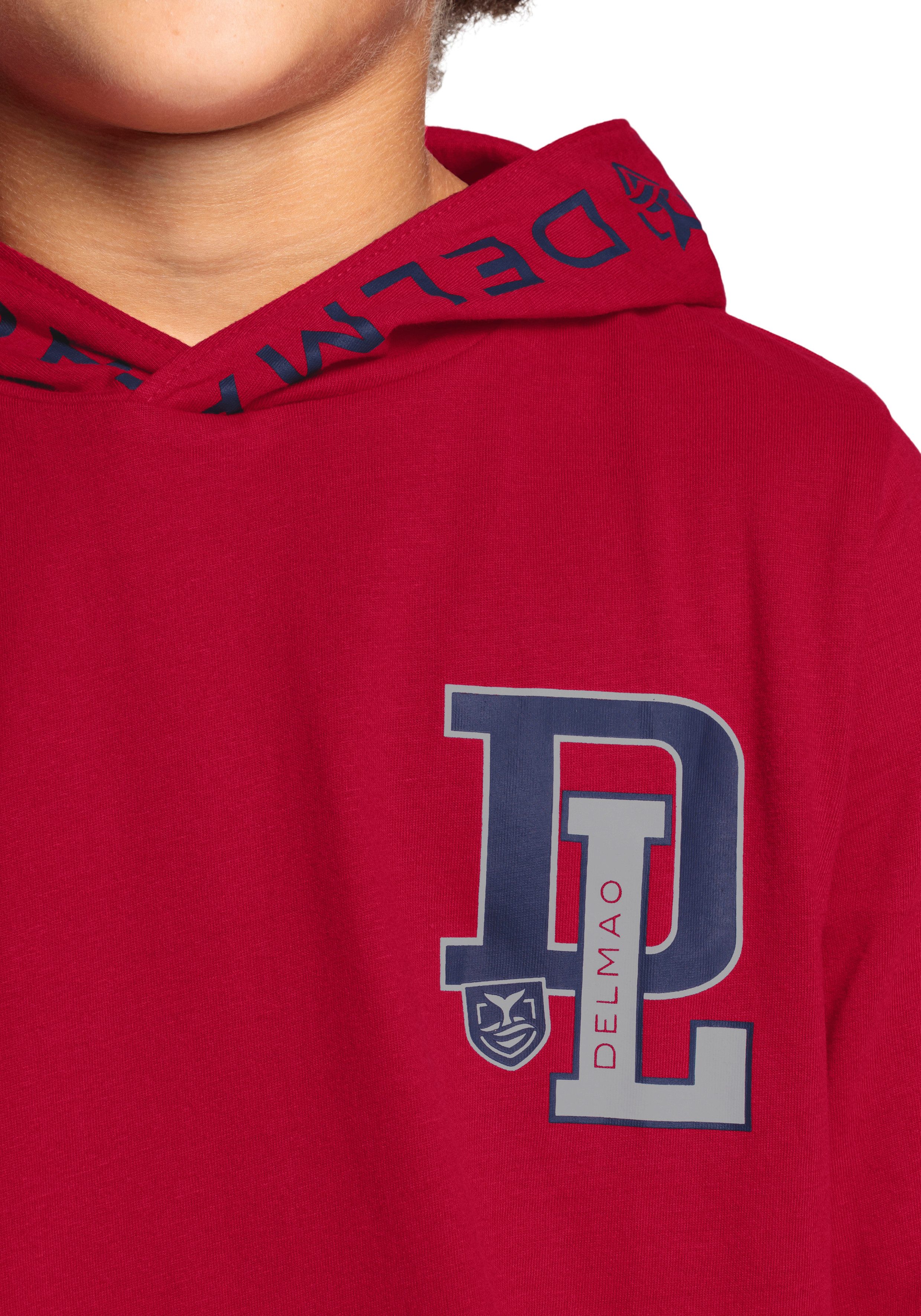 DELMAO Capuchonshirt Voor jongens Langarm, trendy druk, ideaal voor casual en sportieve outfits
