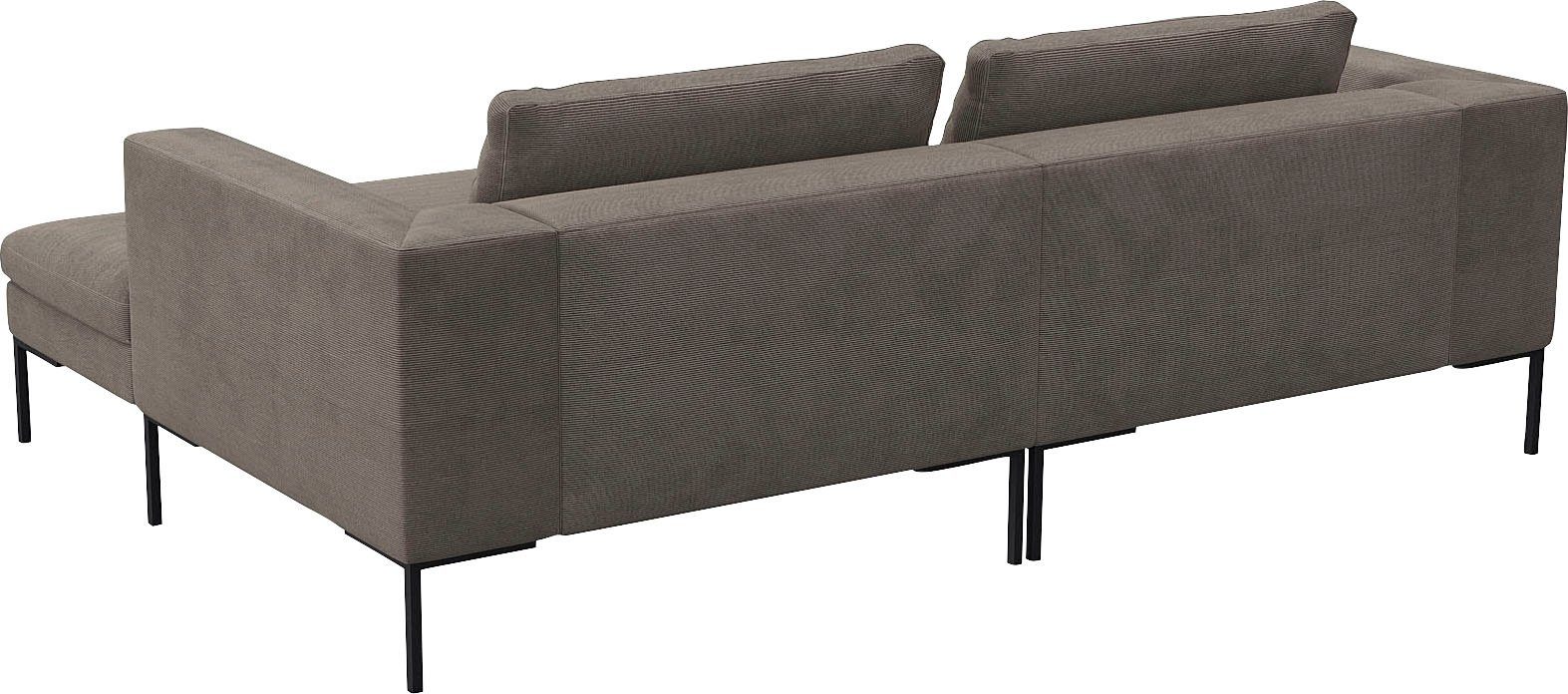FLEXLUX Hoekbank Loano, super comfortabel zitcomfort door koudschuim in de zitting, L-vorm