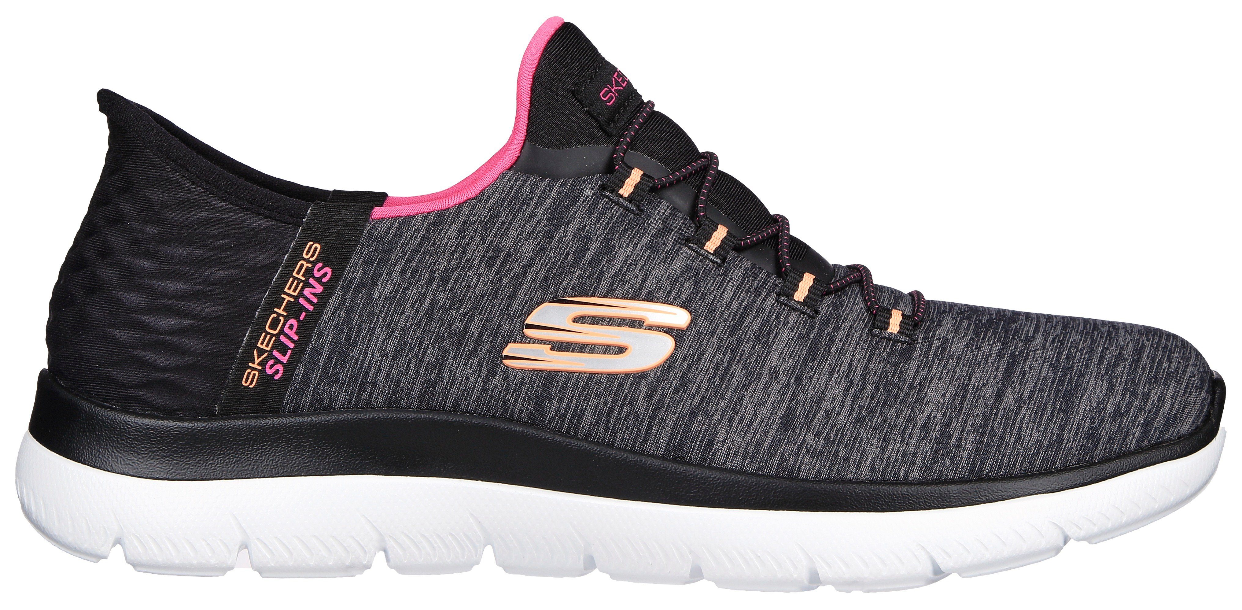 Skechers Instappers SUMMITS DAZZLING HAZE Slip-ins sneaker, vrijetijdsschoen met subtiele contrastdetails
