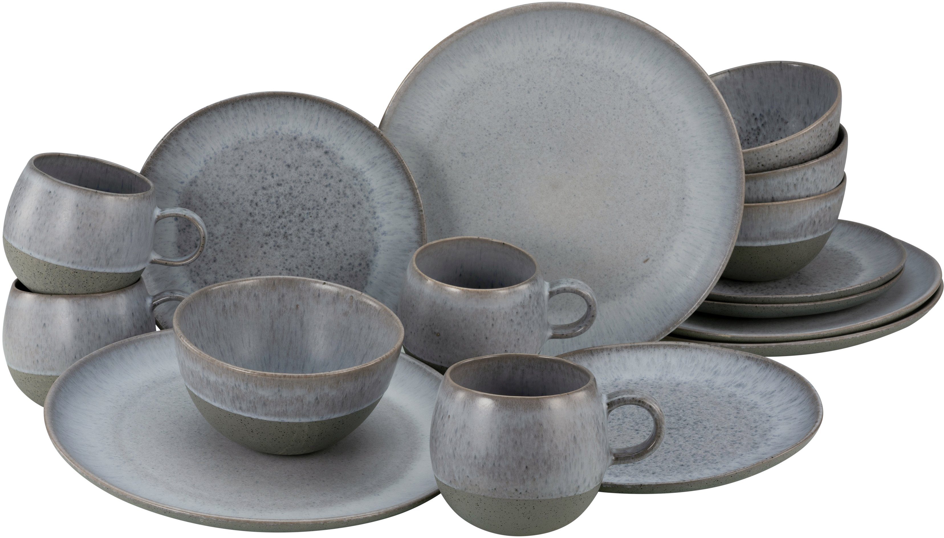 Otto CreaTable Combi-servies LOFT STONE Servies. 16 delen. voor 4 personen (set. 16-delig) aanbieding