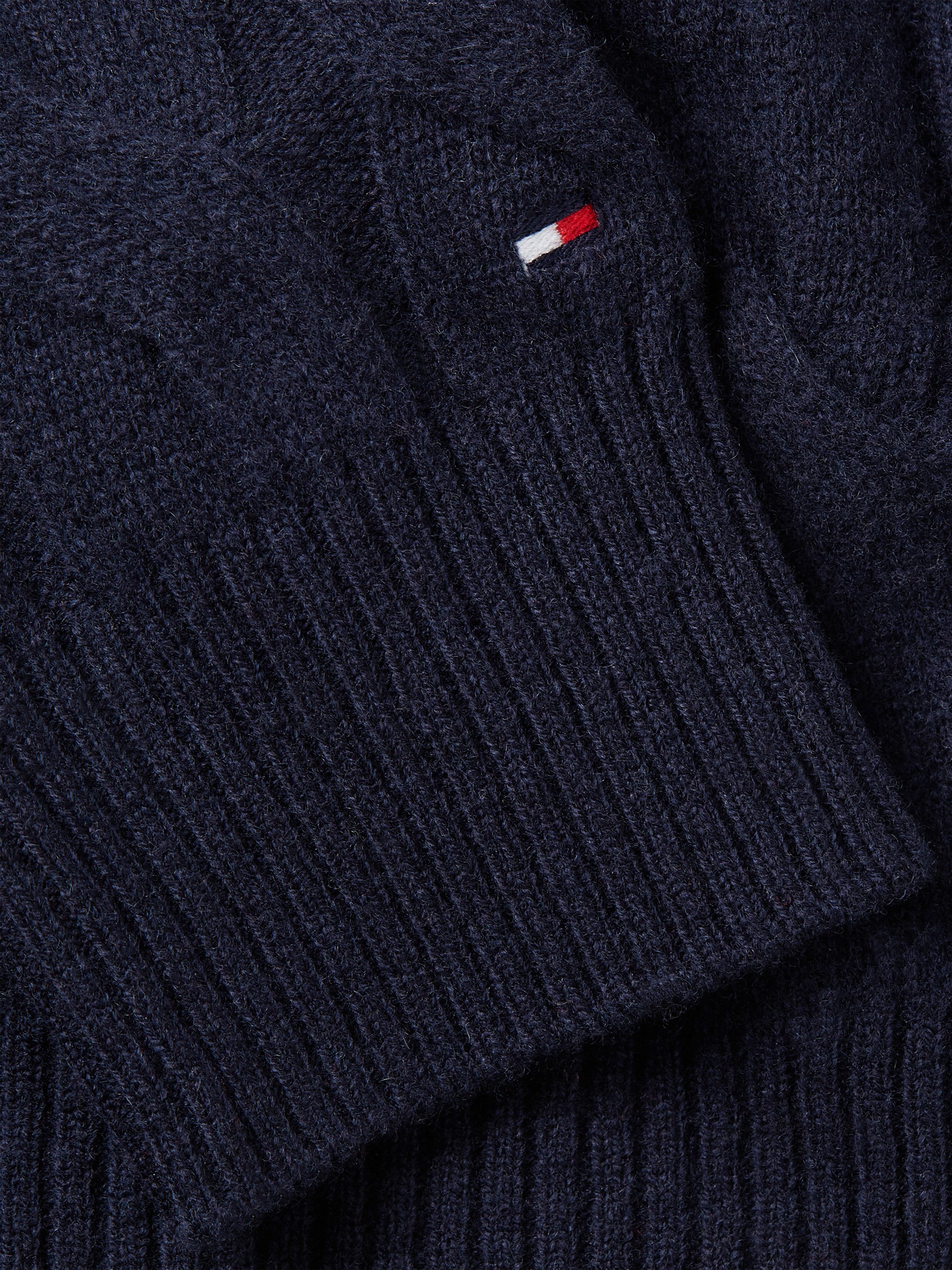 Tommy Hilfiger Gebreide trui SOFT WOOL CABLE C-NK met kabelpatroon ronde hals