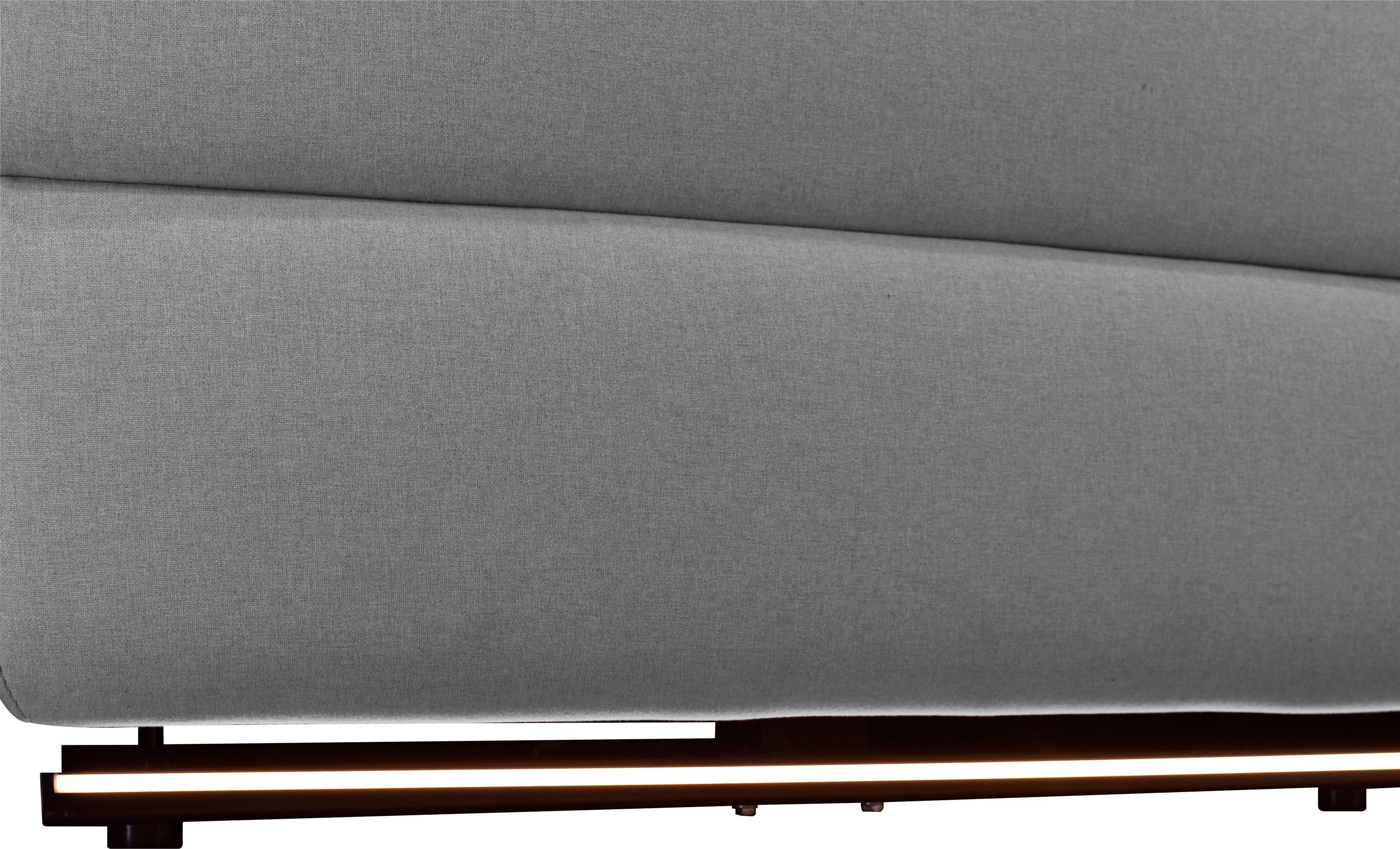 Places of Style 2-zitsbank Pareli 172 cm, handmatige en elektrische relaxfunctie USB, hoofdsteunverstelling, LED, in echt leer, kunstleer, web