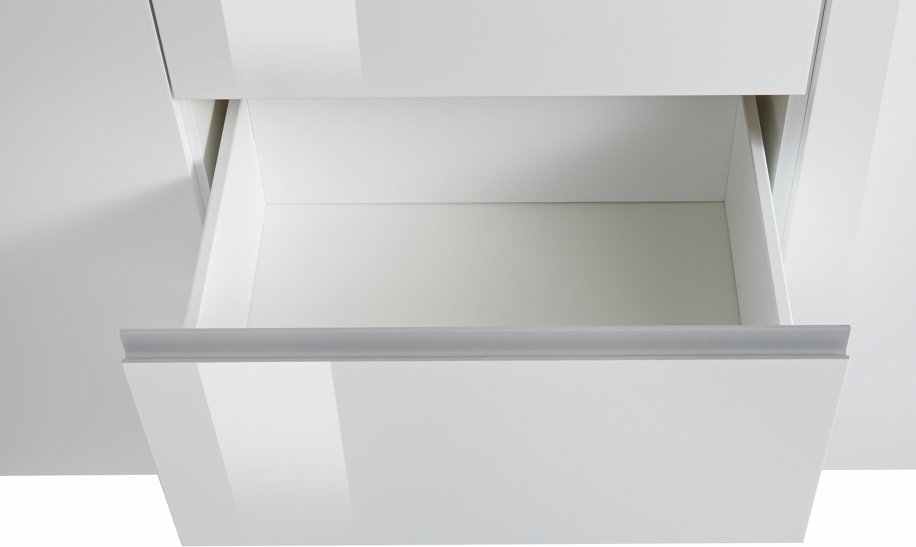 INOSIGN Dressoir Magic, commode, kast, dressoir met 3 deuren en 3 lades hoogglans gelakt (b/d/h) 200x40x80 cm