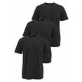 man's world t-shirt basic t-shirt in aangename kwaliteit (set, 3-delig, set van 3) zwart
