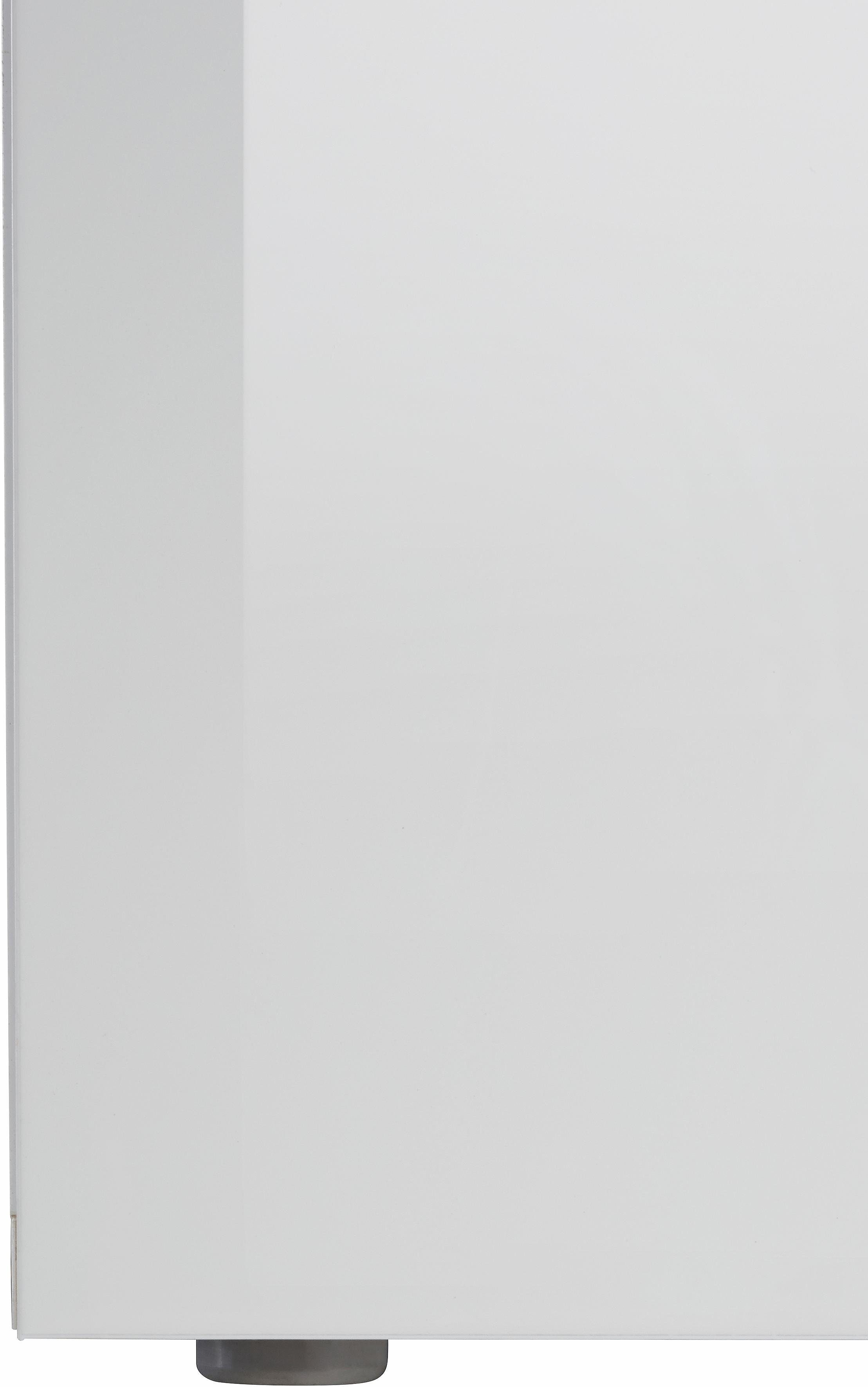INOSIGN Dressoir Magic, commode, kast, dressoir met 4 deuren, 4 lades en aluminiumkleurige softgrepen, breedte 240 cm