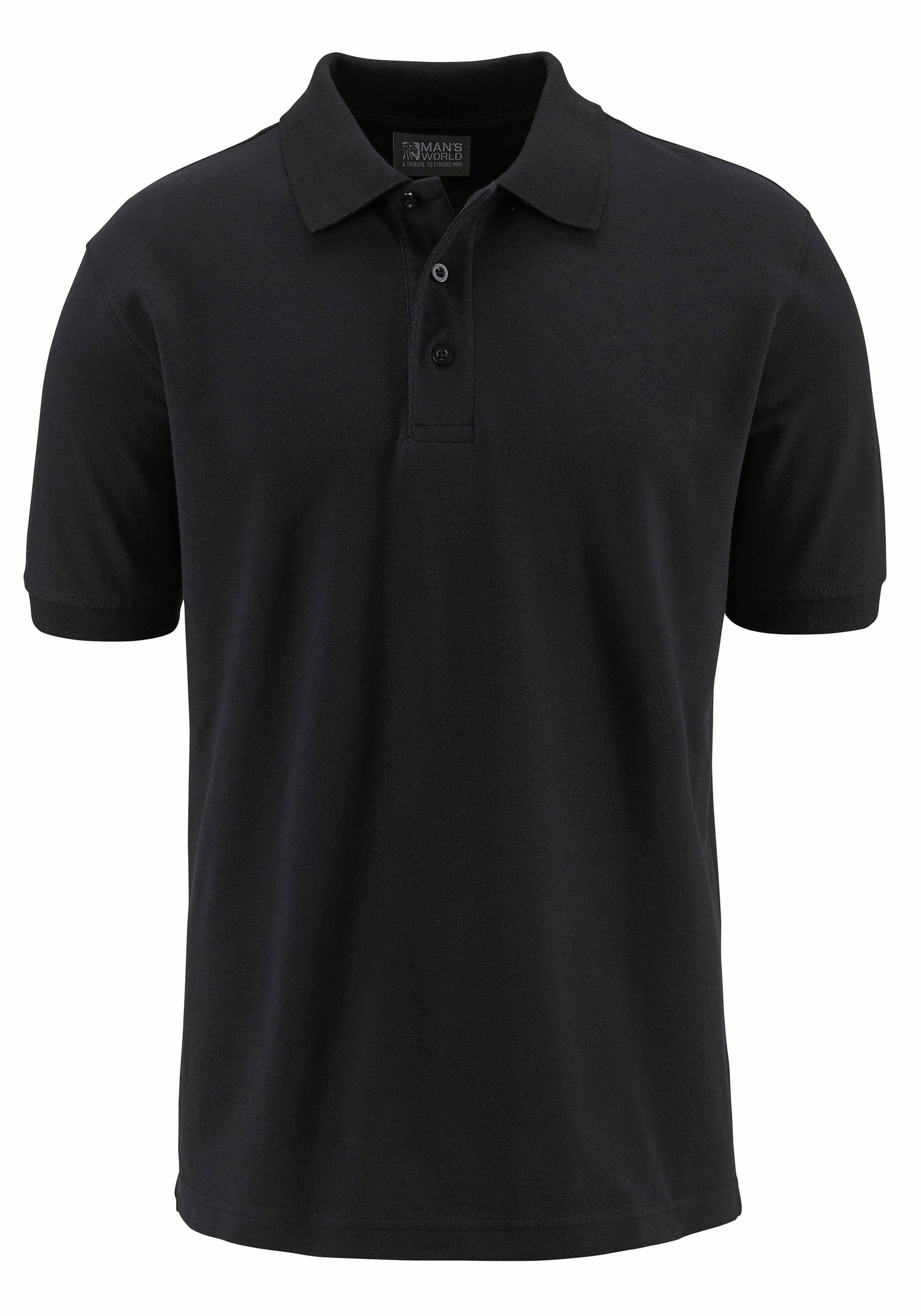 Man's World Poloshirt Korte mouwen, losse pasvorm, effen