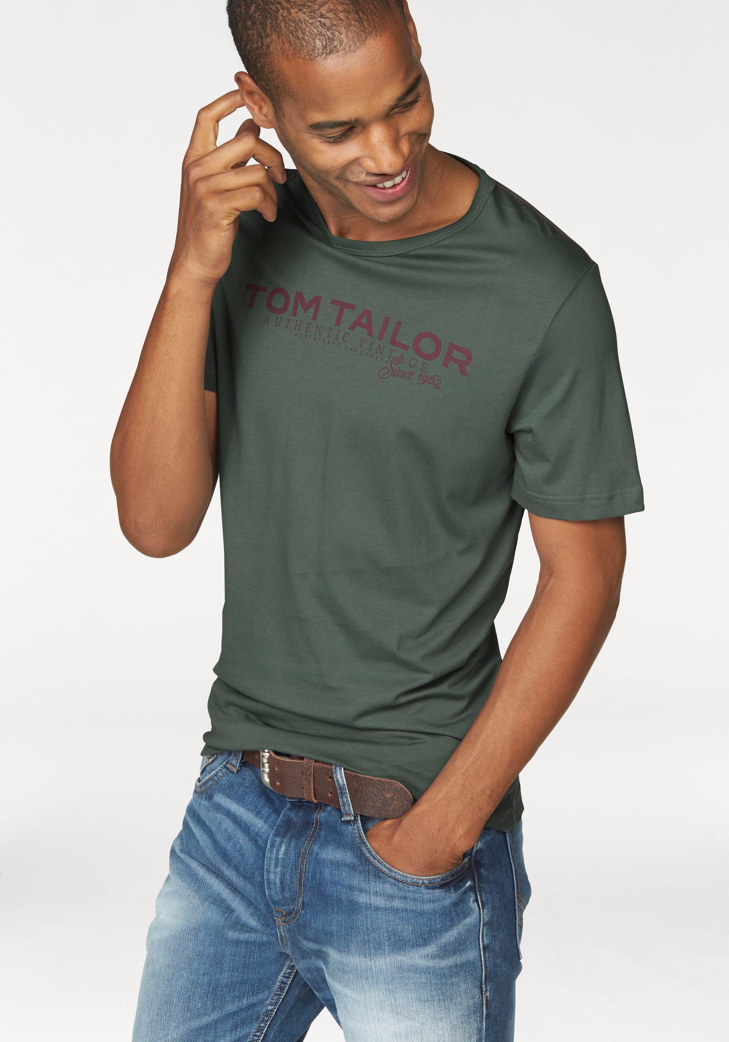 Tom Tailor Shirt met ronde hals met logoprint