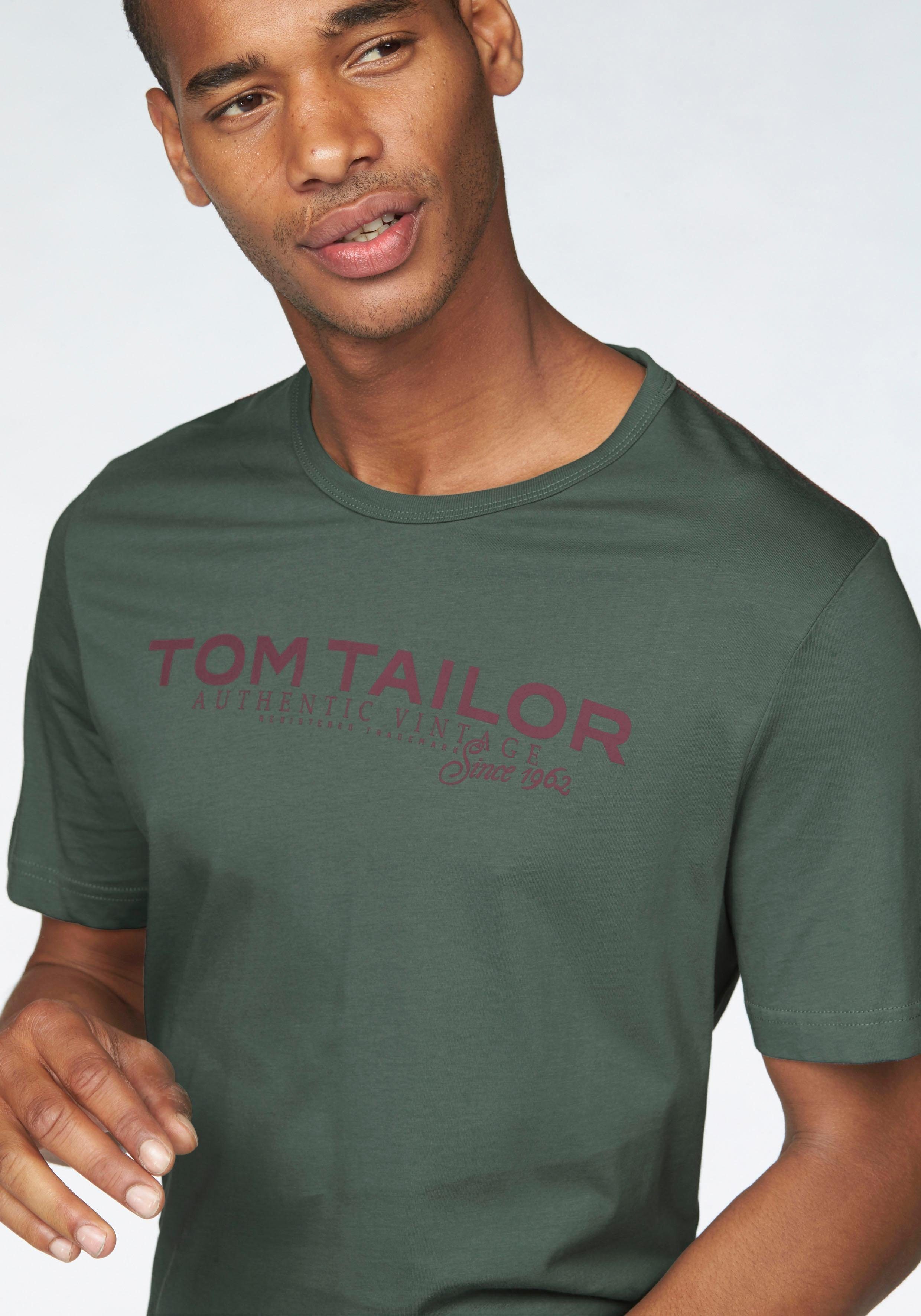 Tom Tailor Shirt met ronde hals met logoprint