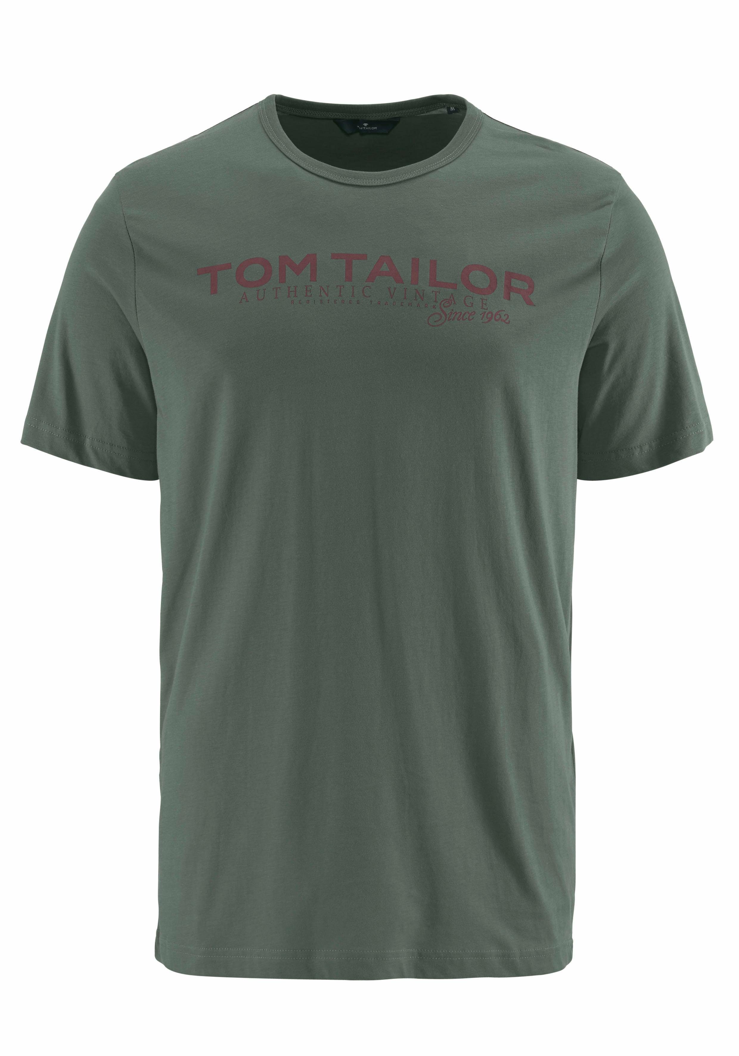 Tom Tailor Shirt met ronde hals met logoprint