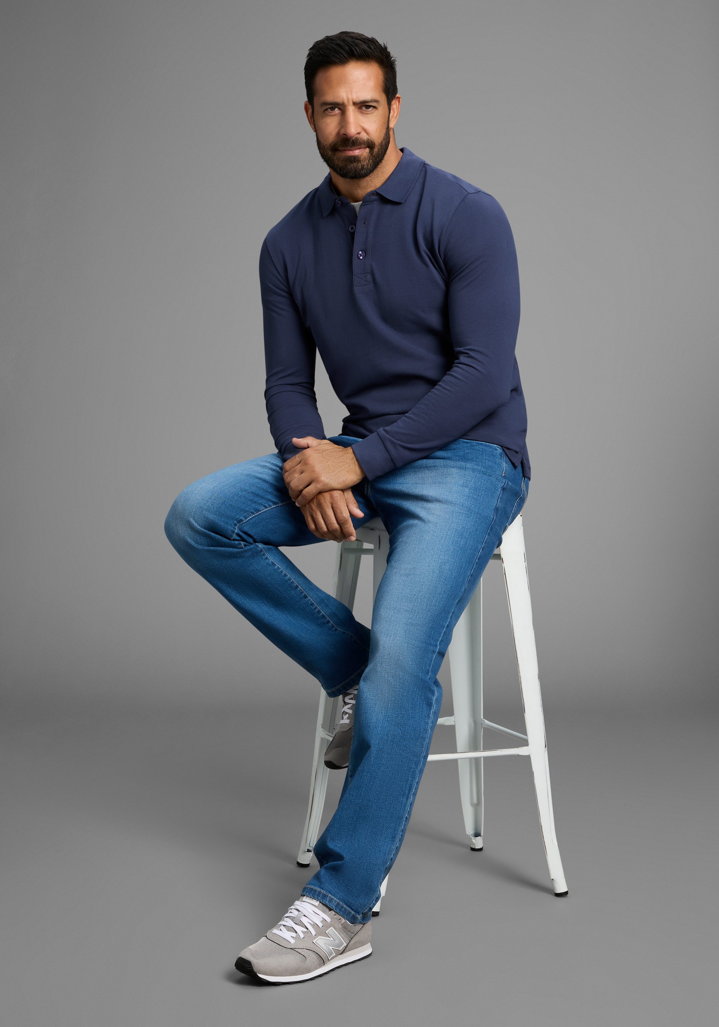 Man's World Poloshirt in piqué kwaliteit