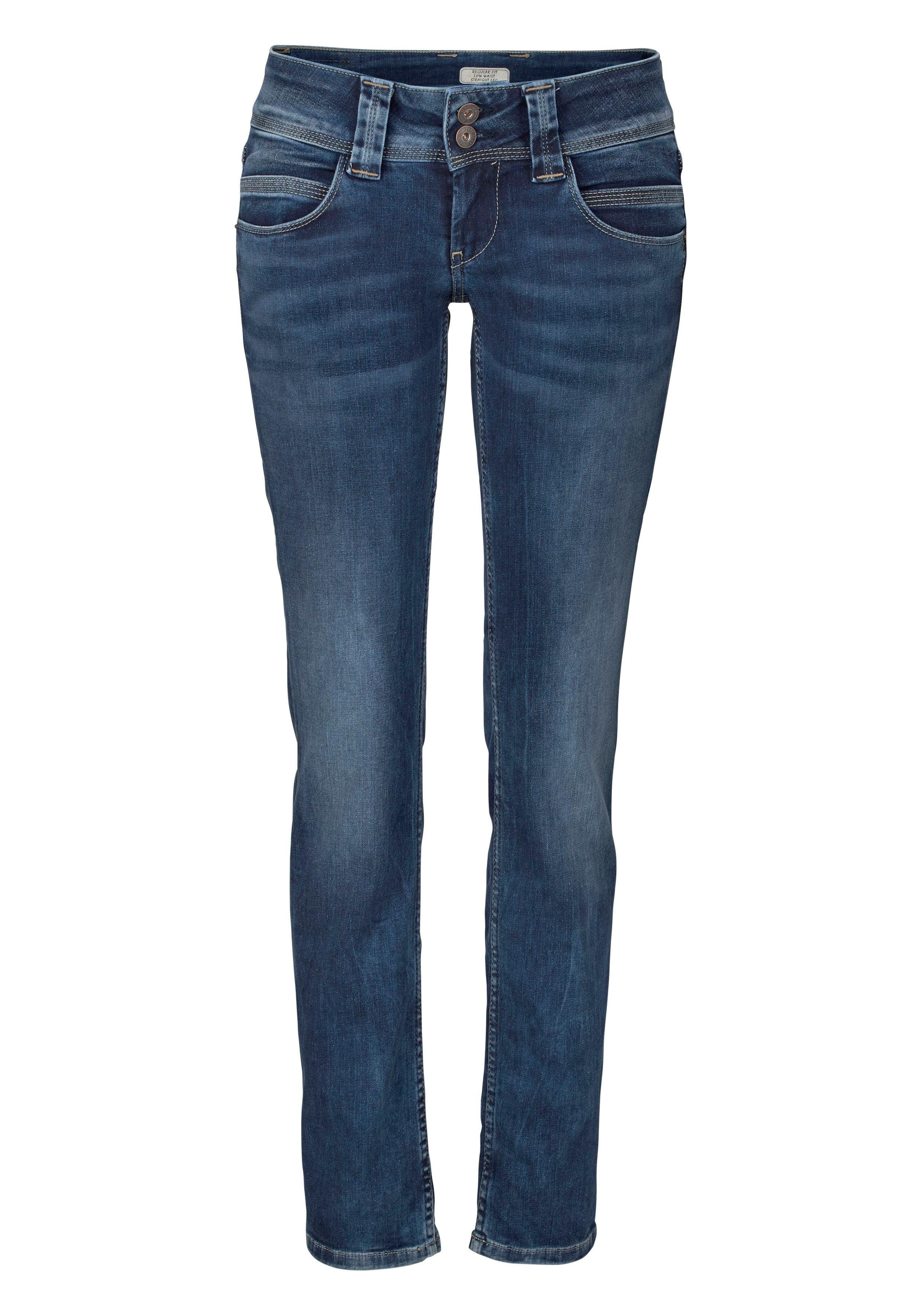 Pepe Jeans Straight jeans VENUS met badge