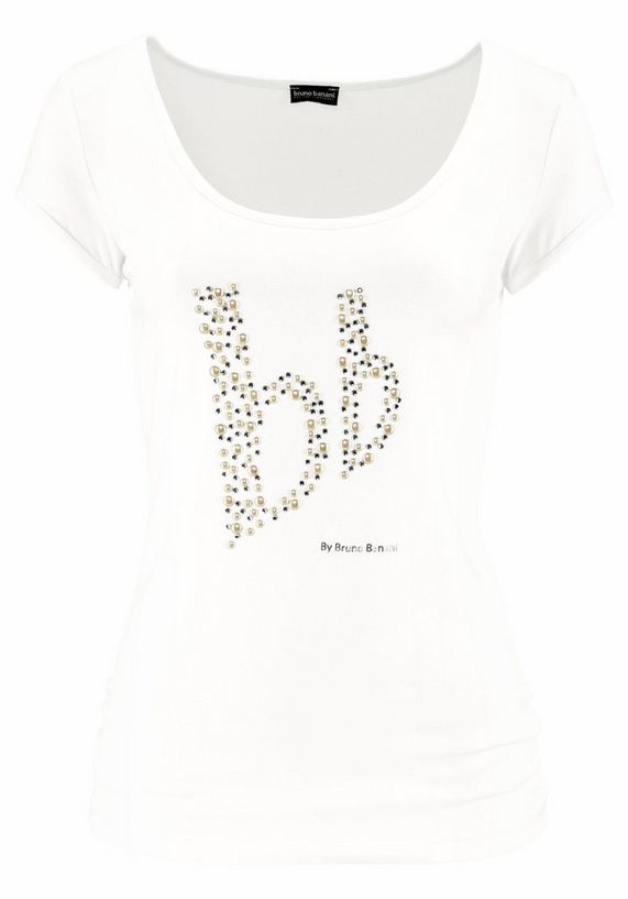 BRUNO BANANI T-shirt met kralenlogo BRUNO BANANI T-shirt met kralenlogo