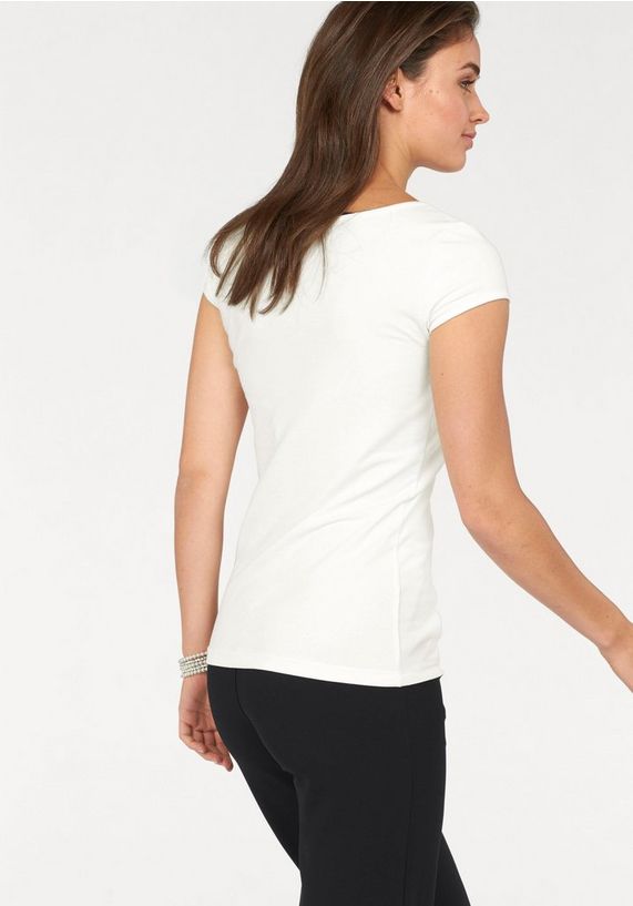 BRUNO BANANI T-shirt met kralenlogo BRUNO BANANI T-shirt met kralenlogo