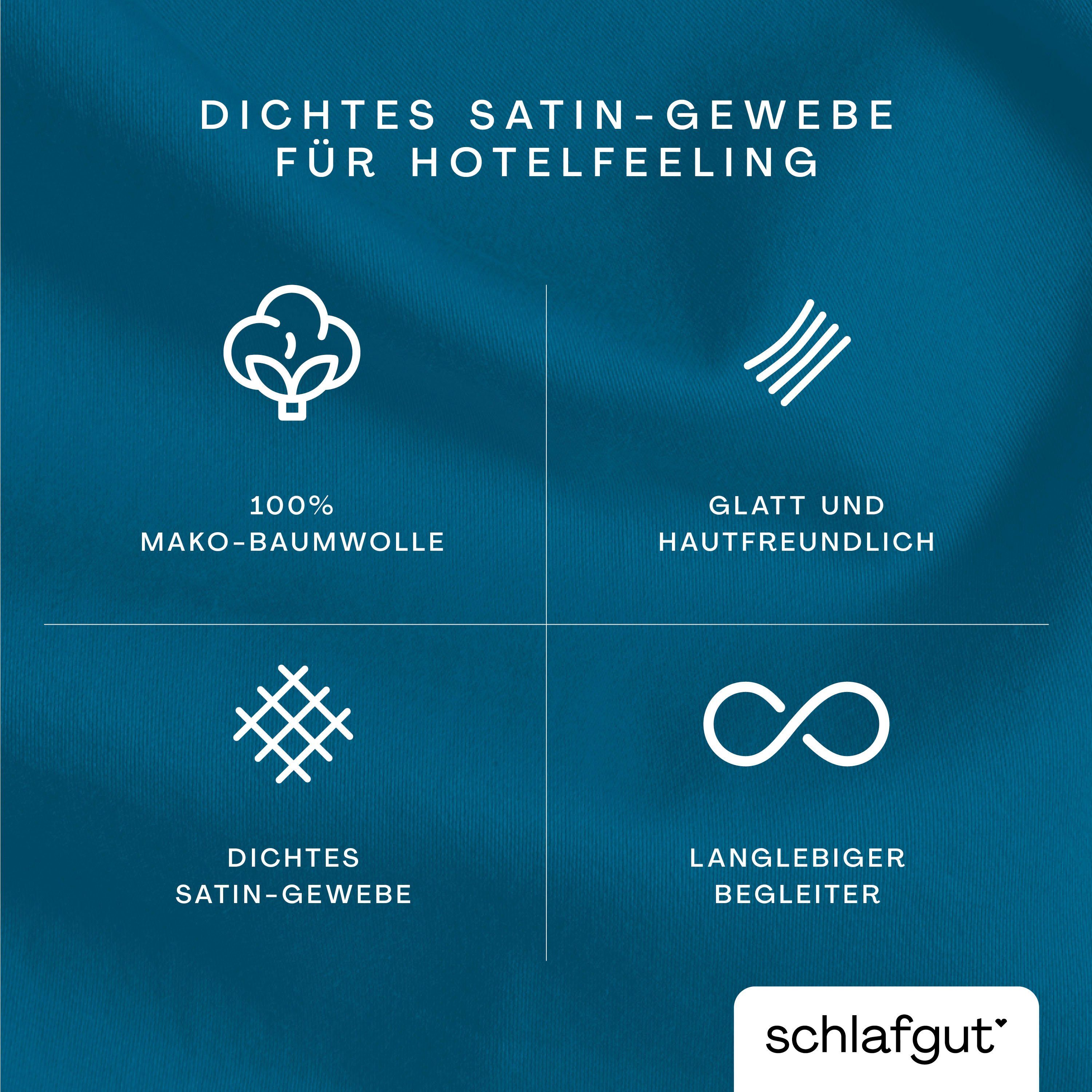 Schlafgut Dekbedovertrek Woven Satin bijzonder dicht geweven, mix & match: bijpassende kussenhoes verkrijgbaar (1 stuk)