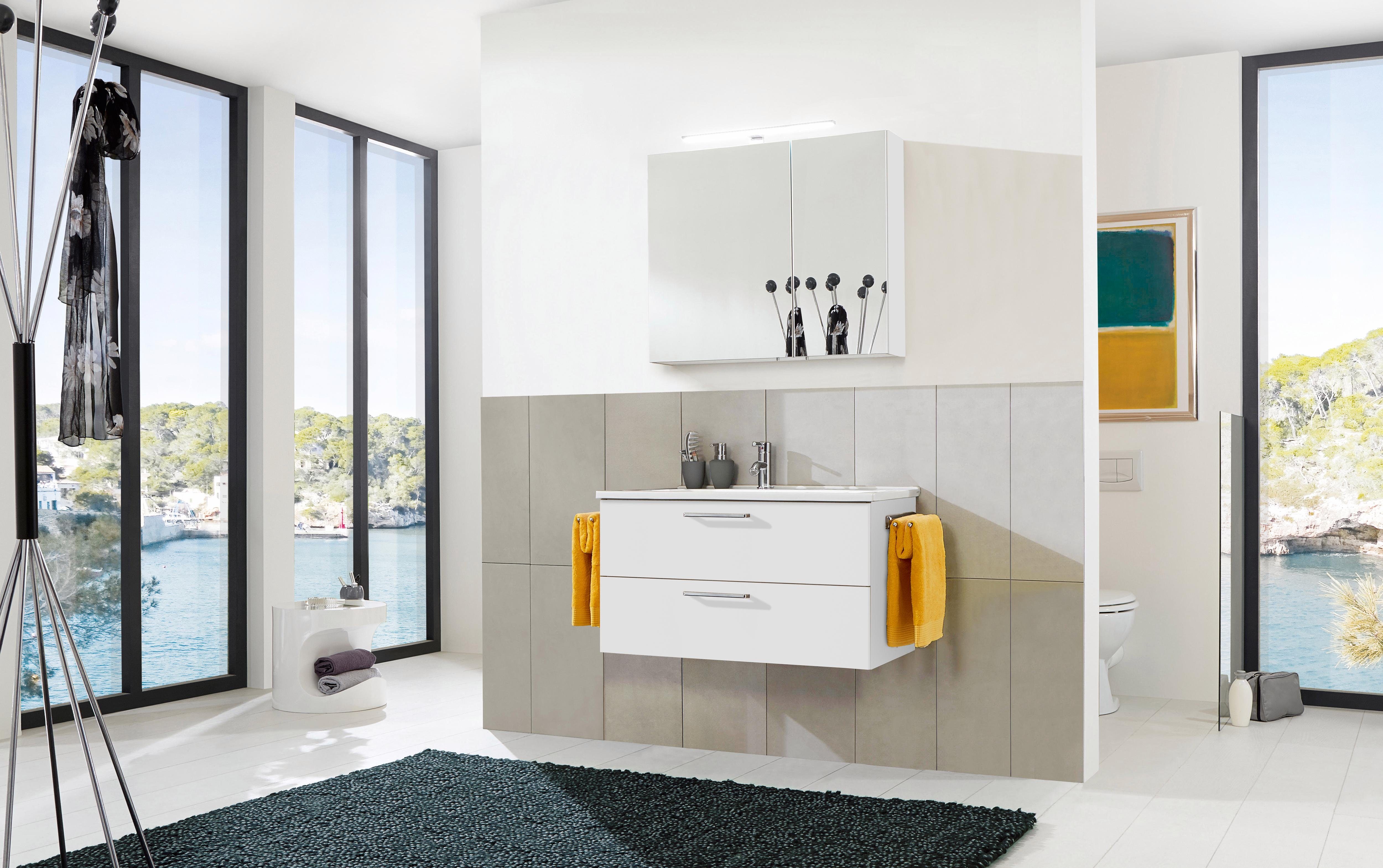 OPTIFIT Badkamerserie Napoli met soft-closefunctie, breedte 85 cm (set)
