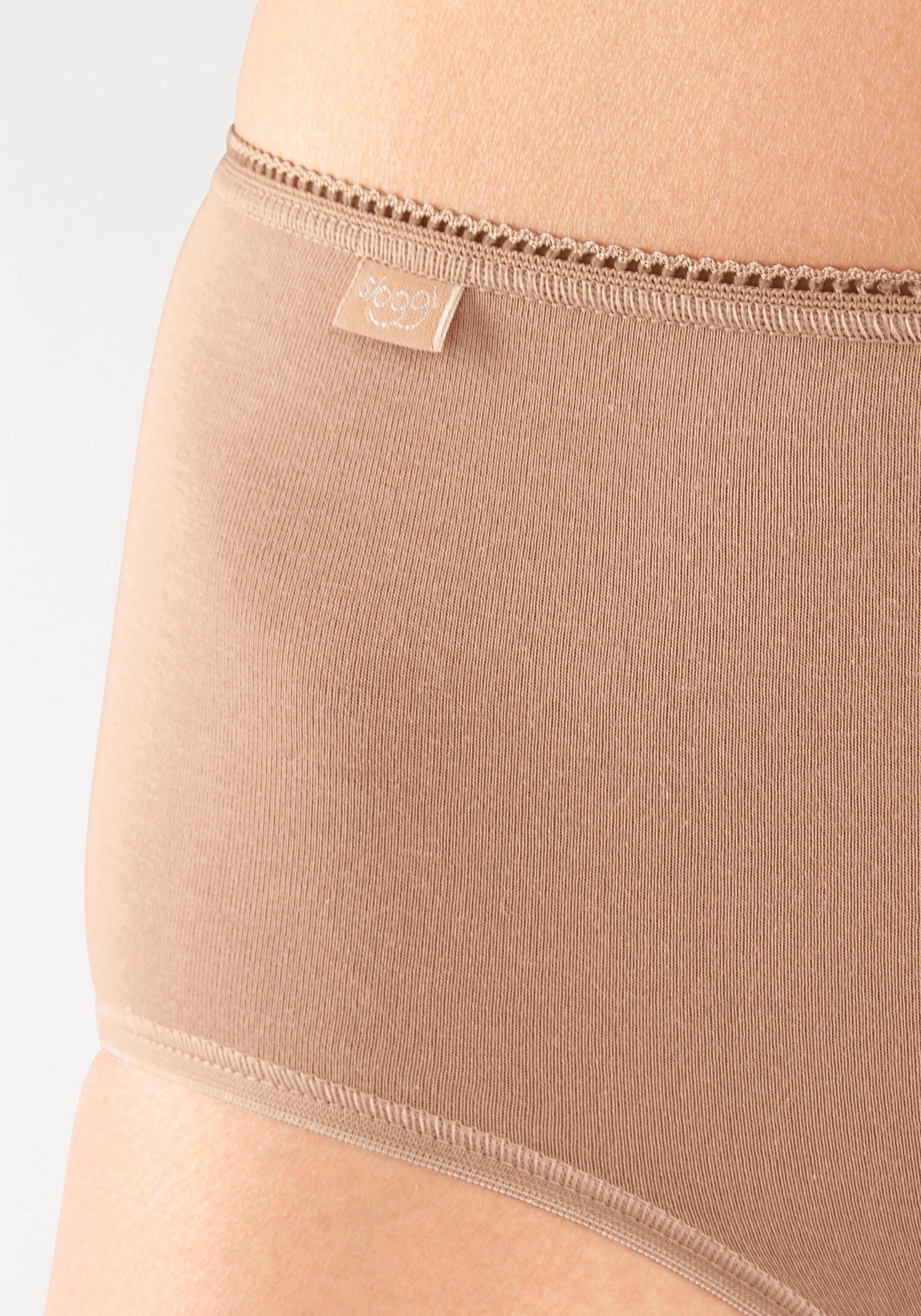 Sloggi Midislip 24/7 Cotton Midi C3P Elastische tailleband met kant, heupige snit (3 stuks)