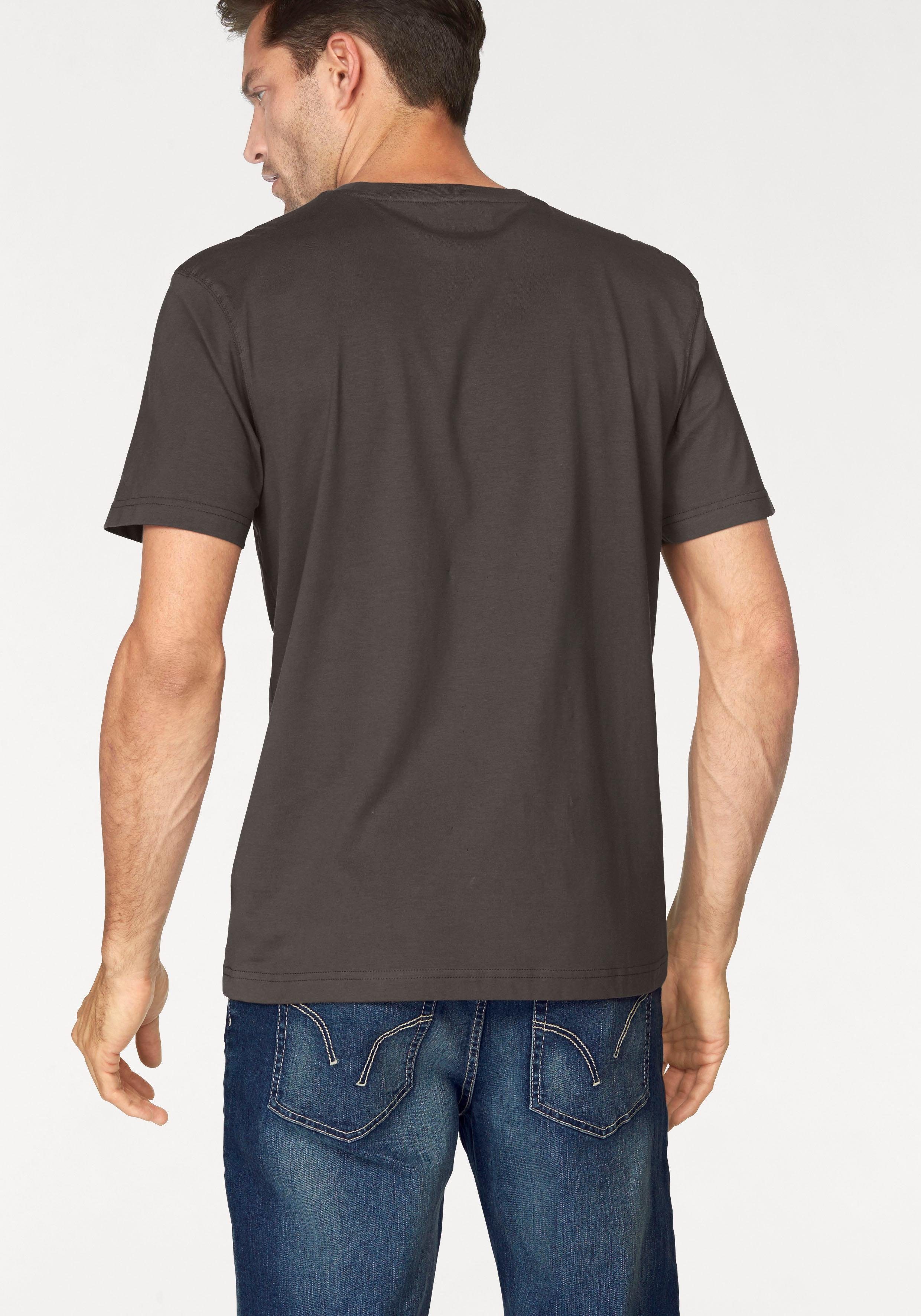 Man's World T-shirt Nieuwe kleuren! Korte mouw, effen kleur, ronde hals, van katoen(3-delig, Set van 3)