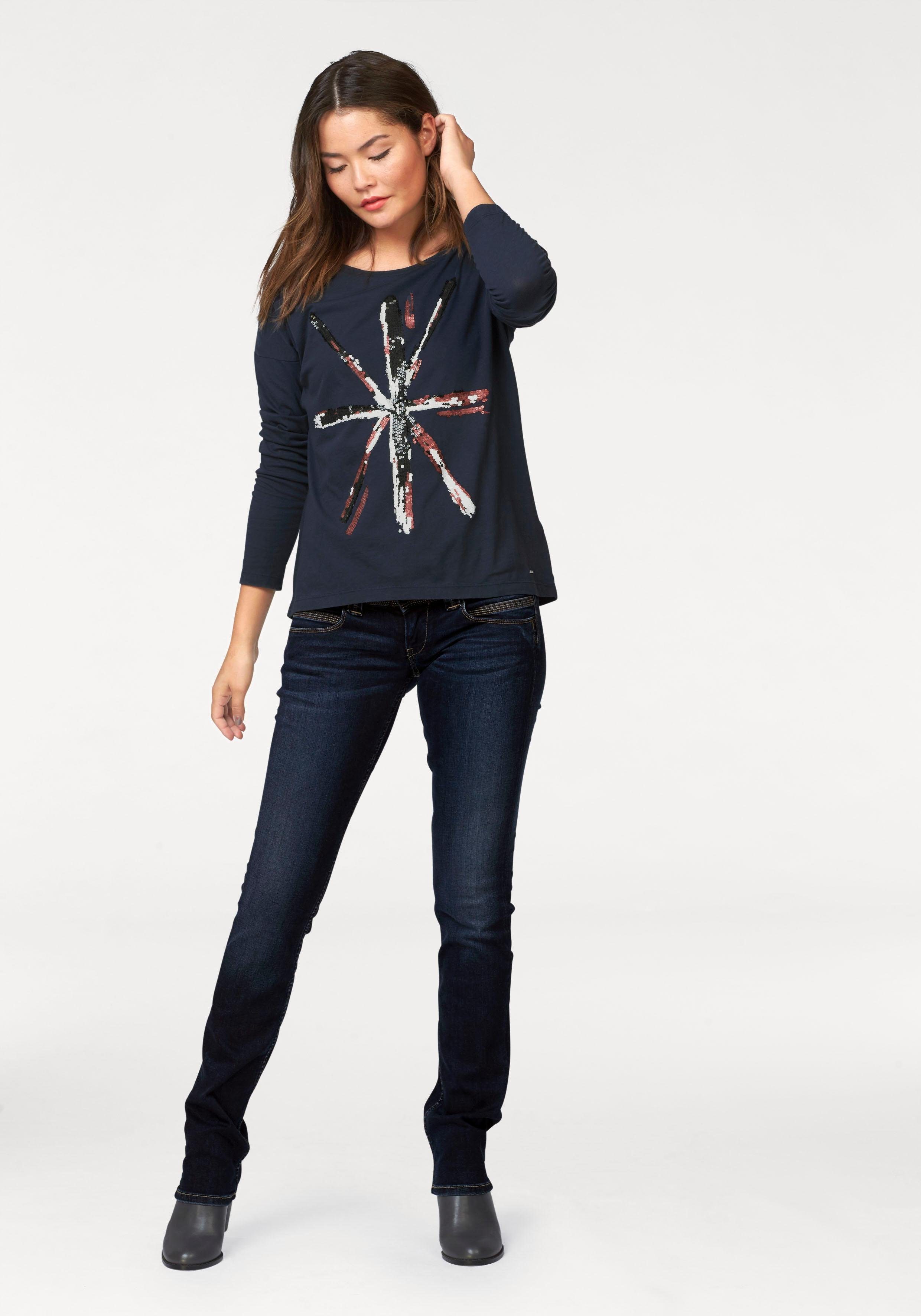 Pepe Jeans Straight jeans VENUS met badge