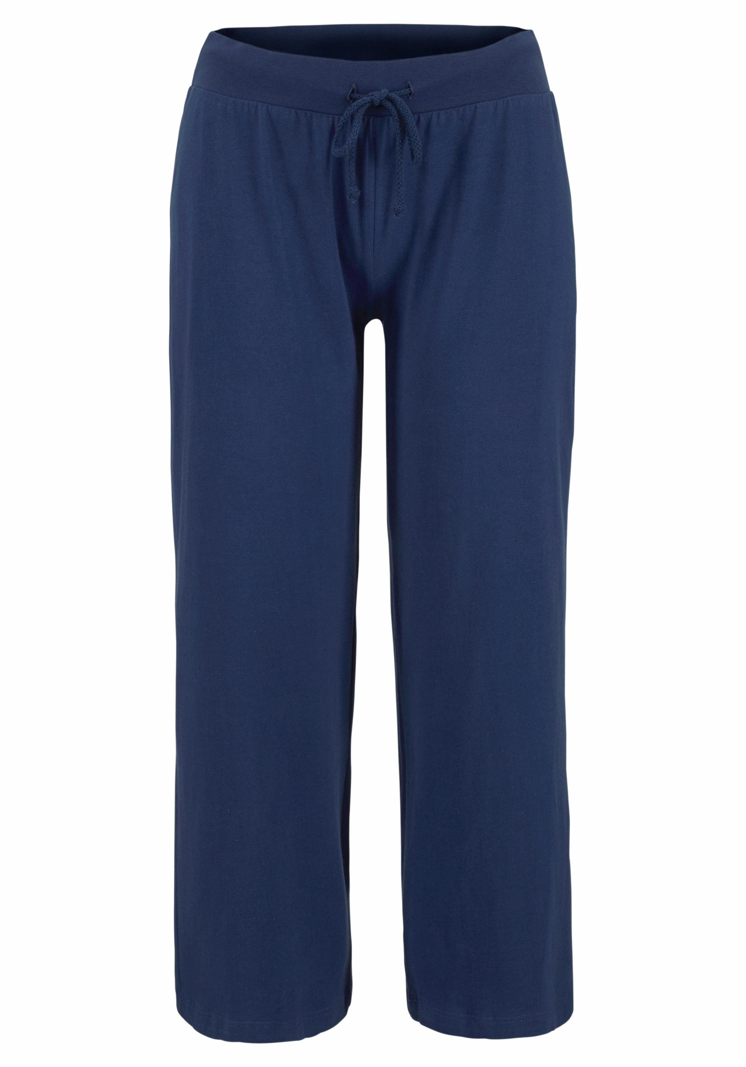 Beachtime 7/8-strandbroek van zachte jersey, wide leg, joggingbroek, loungebroek