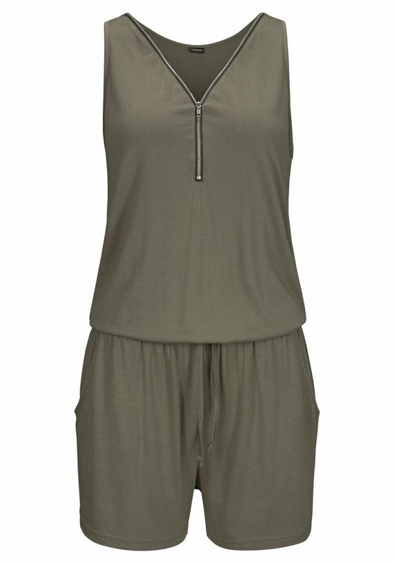 LASCANA short-jumpsuit met ritsdetail LASCANA short-jumpsuit met ritsdetail