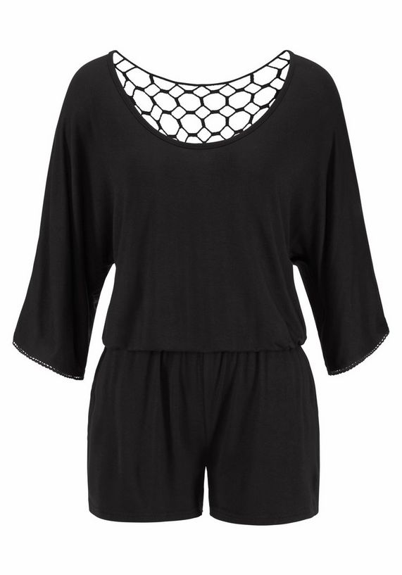 LASCANA jumpsuit met gehaakte inzet achter LASCANA jumpsuit met gehaakte inzet achter