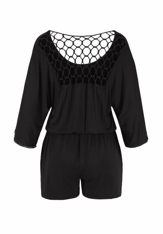 LASCANA jumpsuit met gehaakte inzet achter LASCANA jumpsuit met gehaakte inzet achter