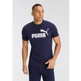 puma t-shirt ess logo tee blauw