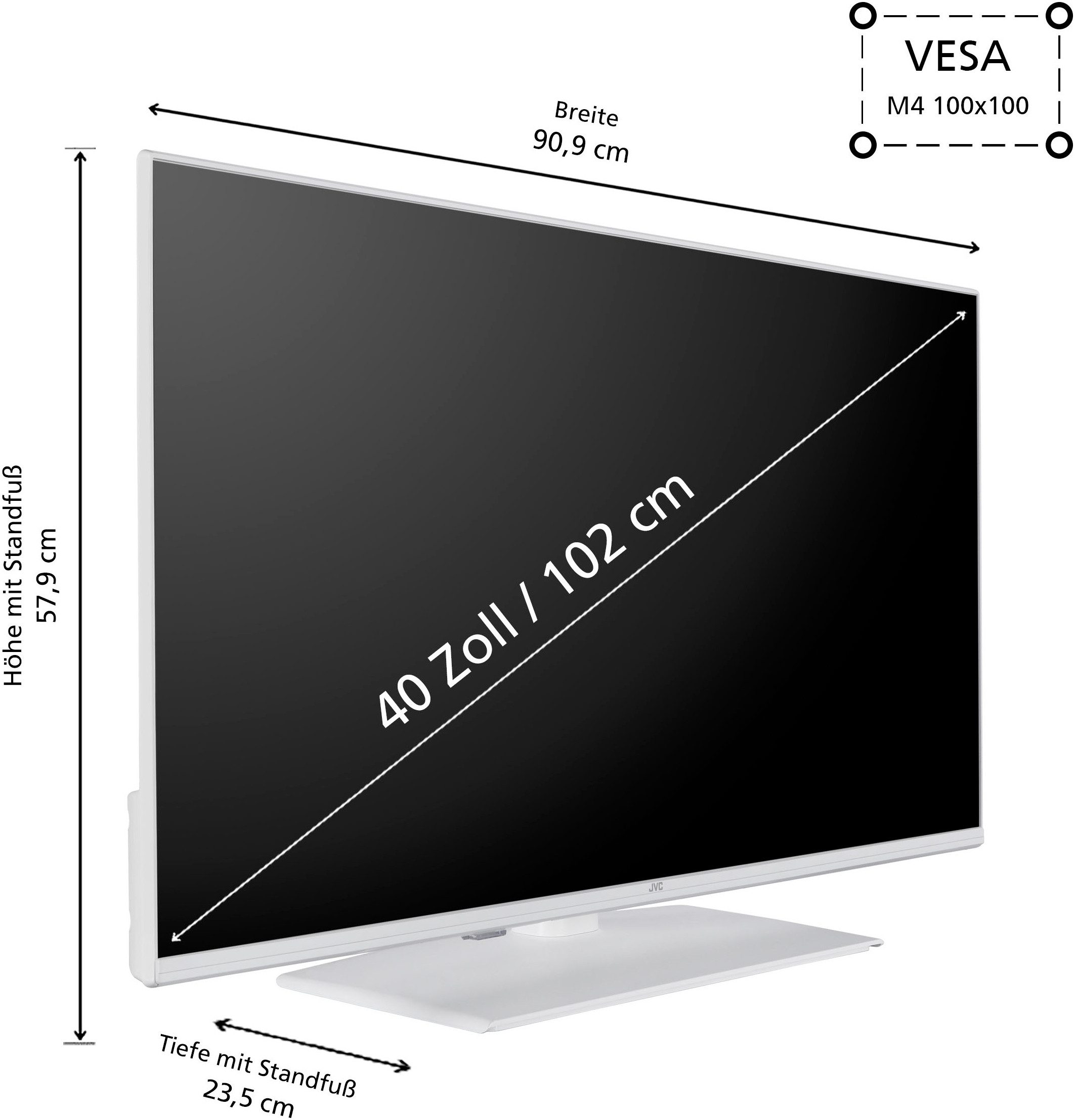 JVC Led-TV LT-40VF5355W, 100 cm / 40", Smart TV