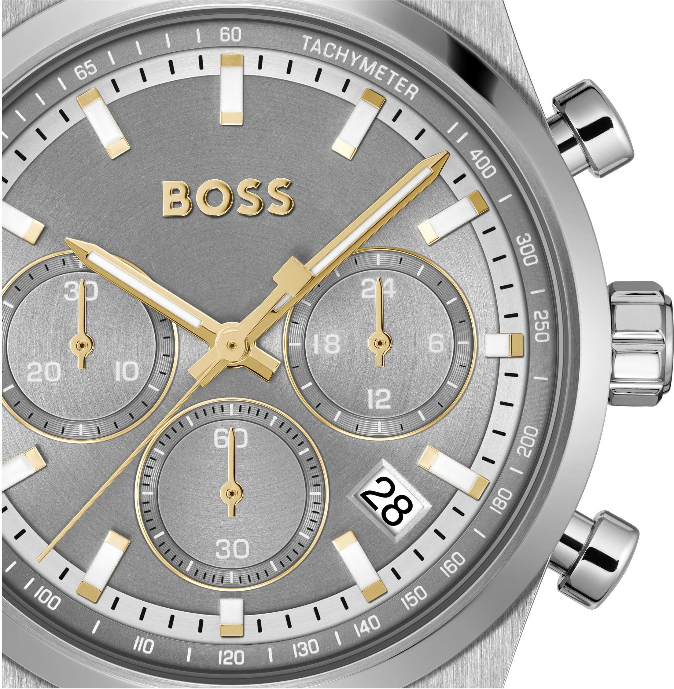 Boss Chronograaf CANDOR CHRONO Quartzhorloge, horloge, herrenuur, roestvrijstalen band, analoog, dag