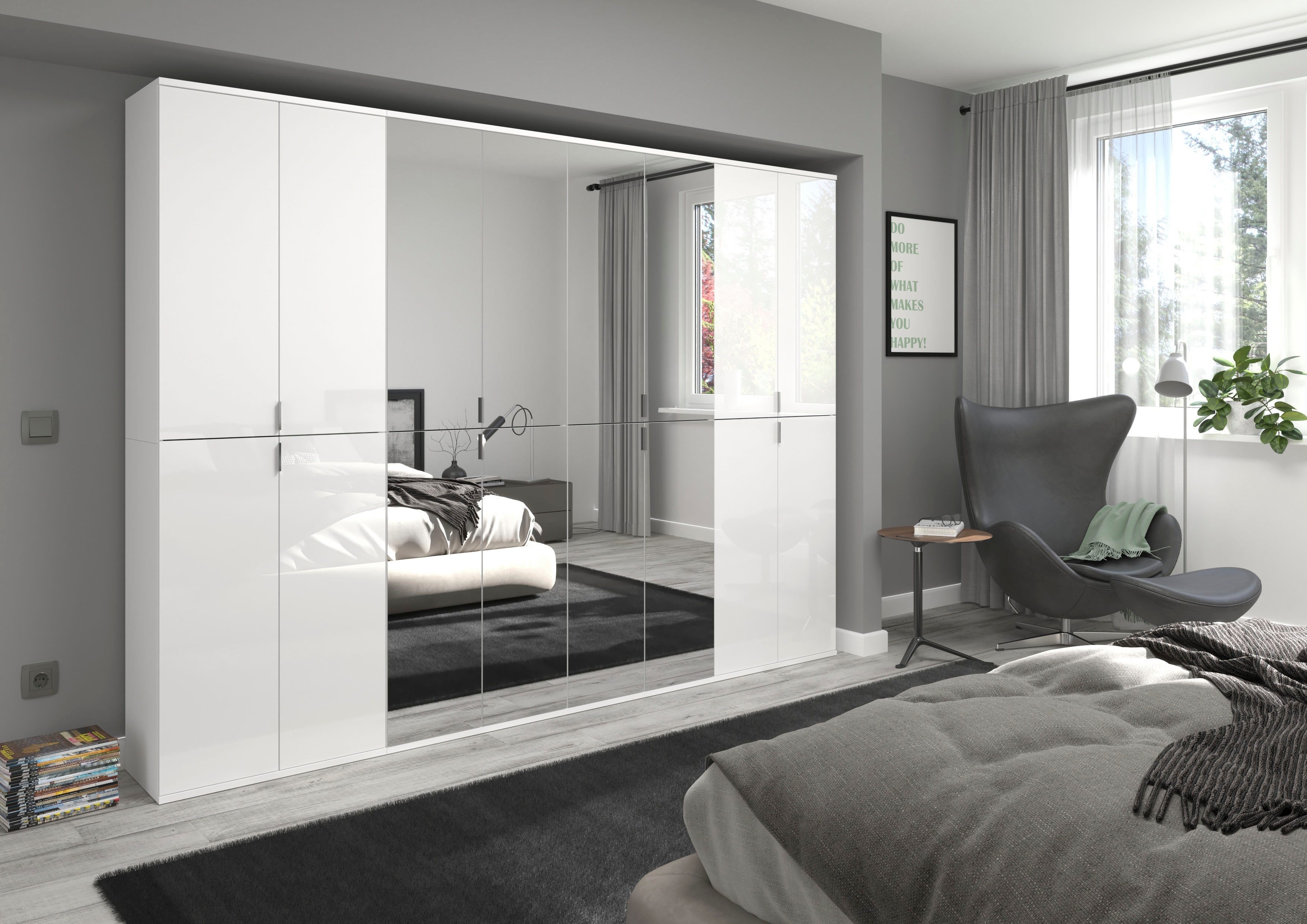 INOSIGN Halmeubelset Trondheim, Breedte 244 cm, bestaande uit 4 Kasten, 16 Deuren, 36 Vakken (set, 4-delig)